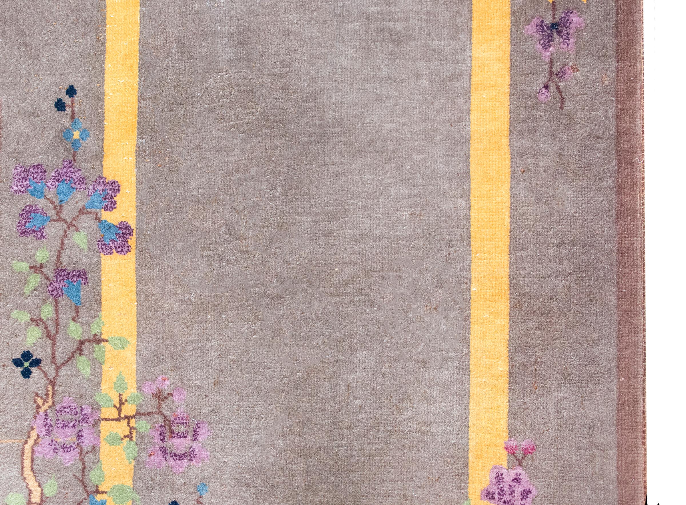 Noué à la main Tapis Art Déco chinois du début du 20ème siècle en vente