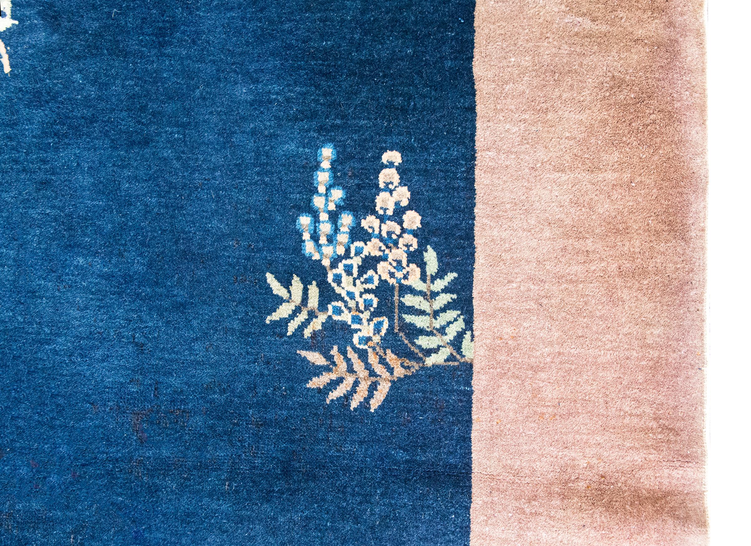 Noué à la main Tapis Art Déco chinois du début du 20ème siècle en vente