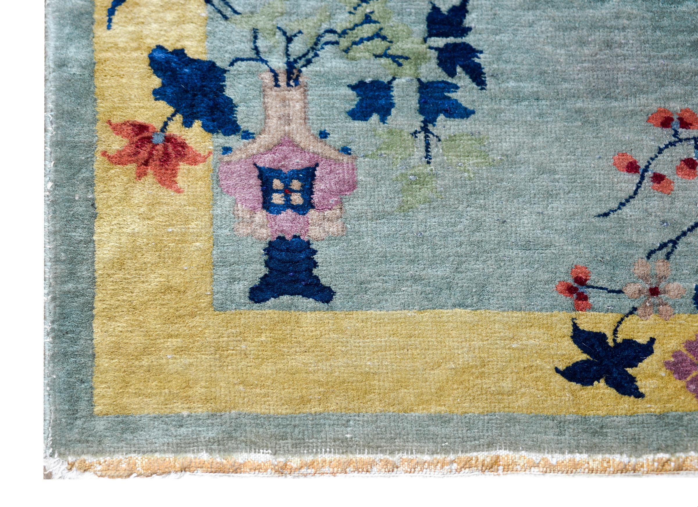 Wool Early 20th Century Chinese Art Deco Rug For Sale