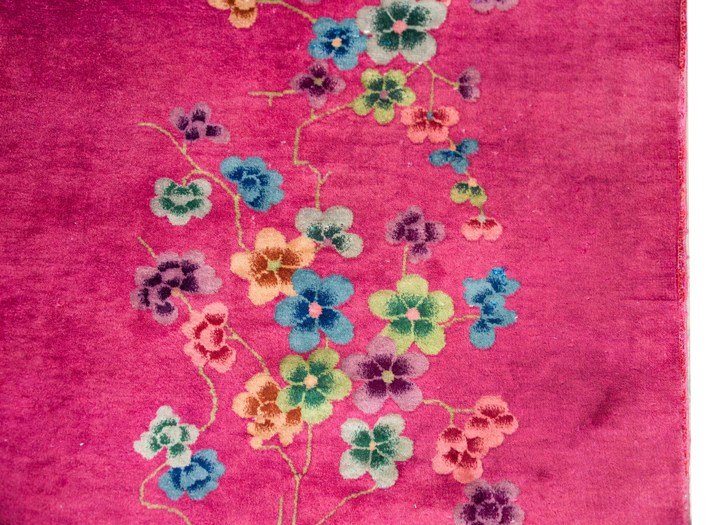 Wool Early 20th Century Chinese Art Deco Rug For Sale