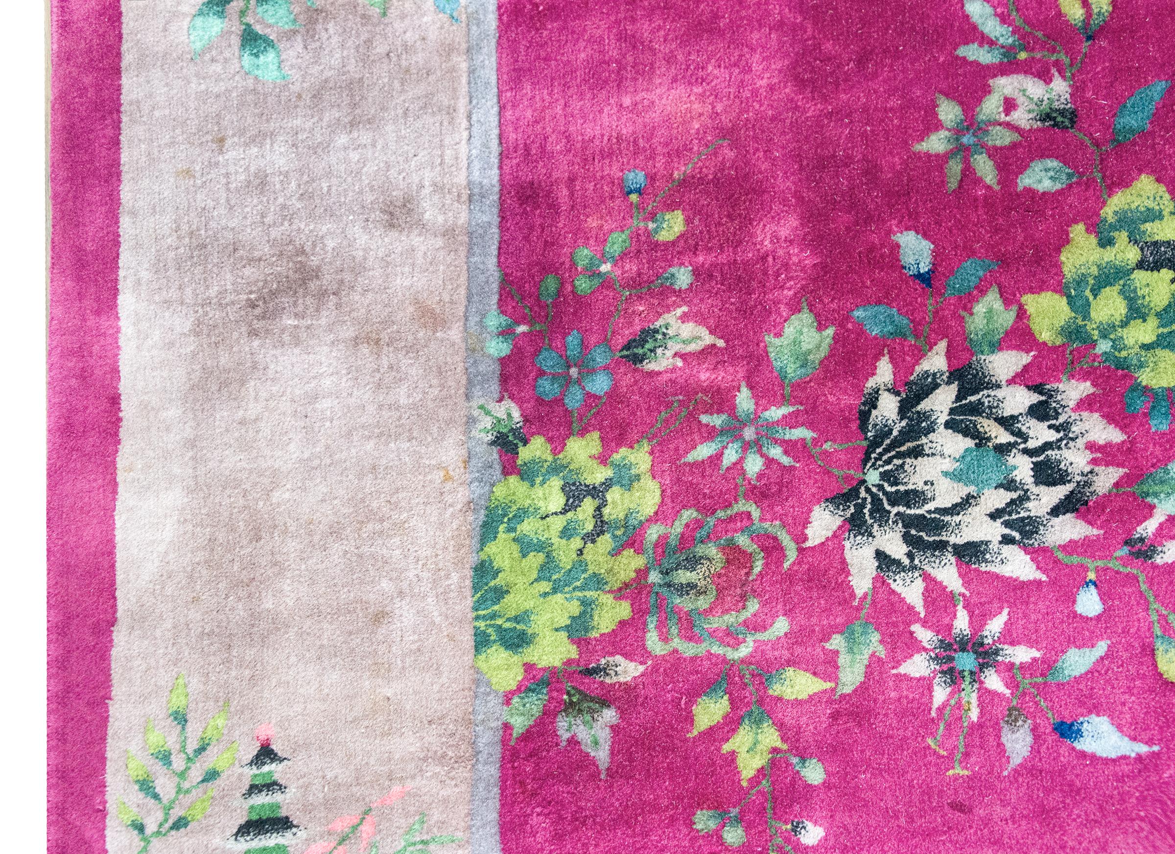 Tapis Art Déco chinois du début du 20ème siècle Bon état - En vente à Chicago, IL