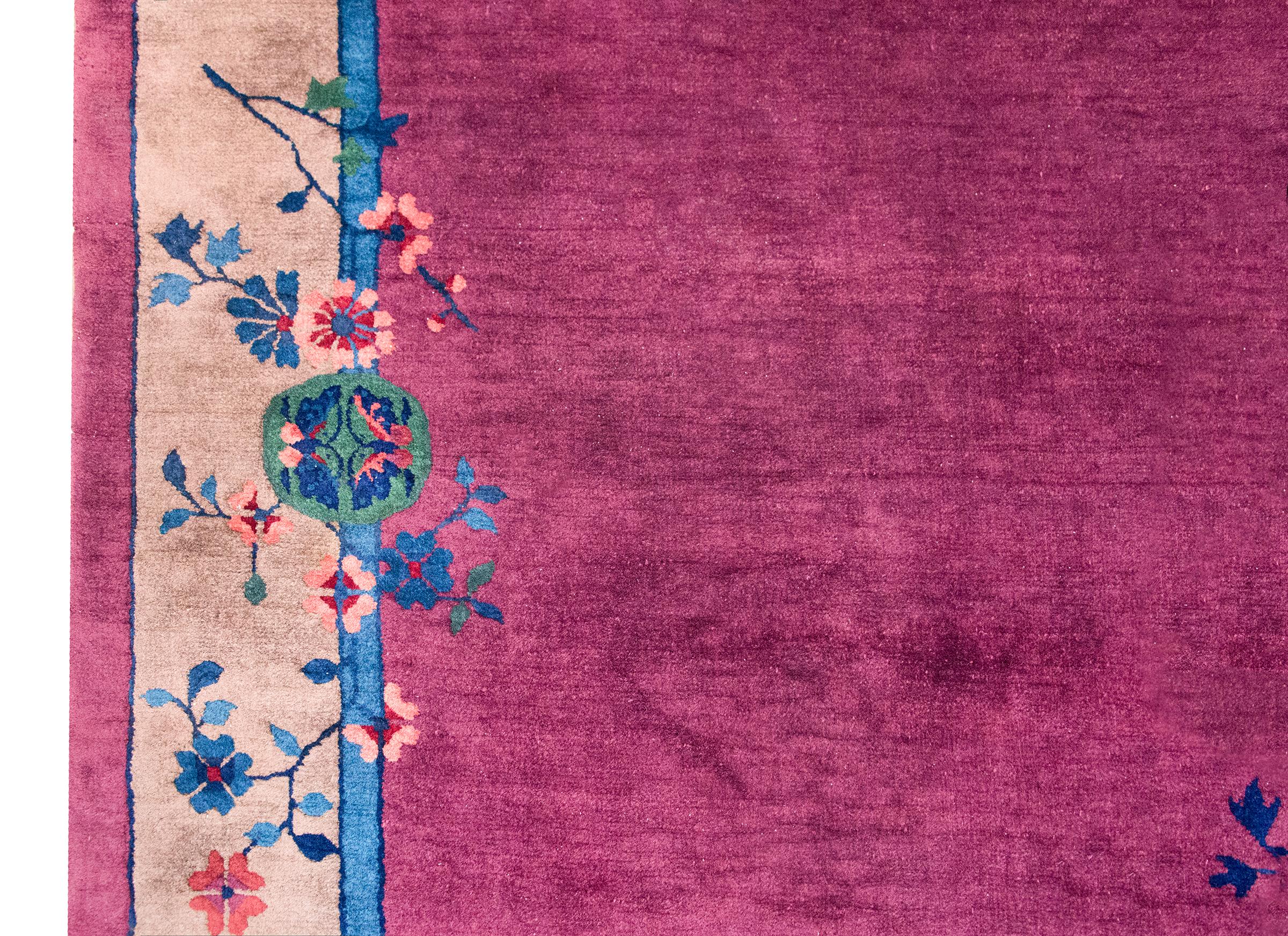 Tapis Art Déco chinois du début du 20ème siècle Bon état - En vente à Chicago, IL