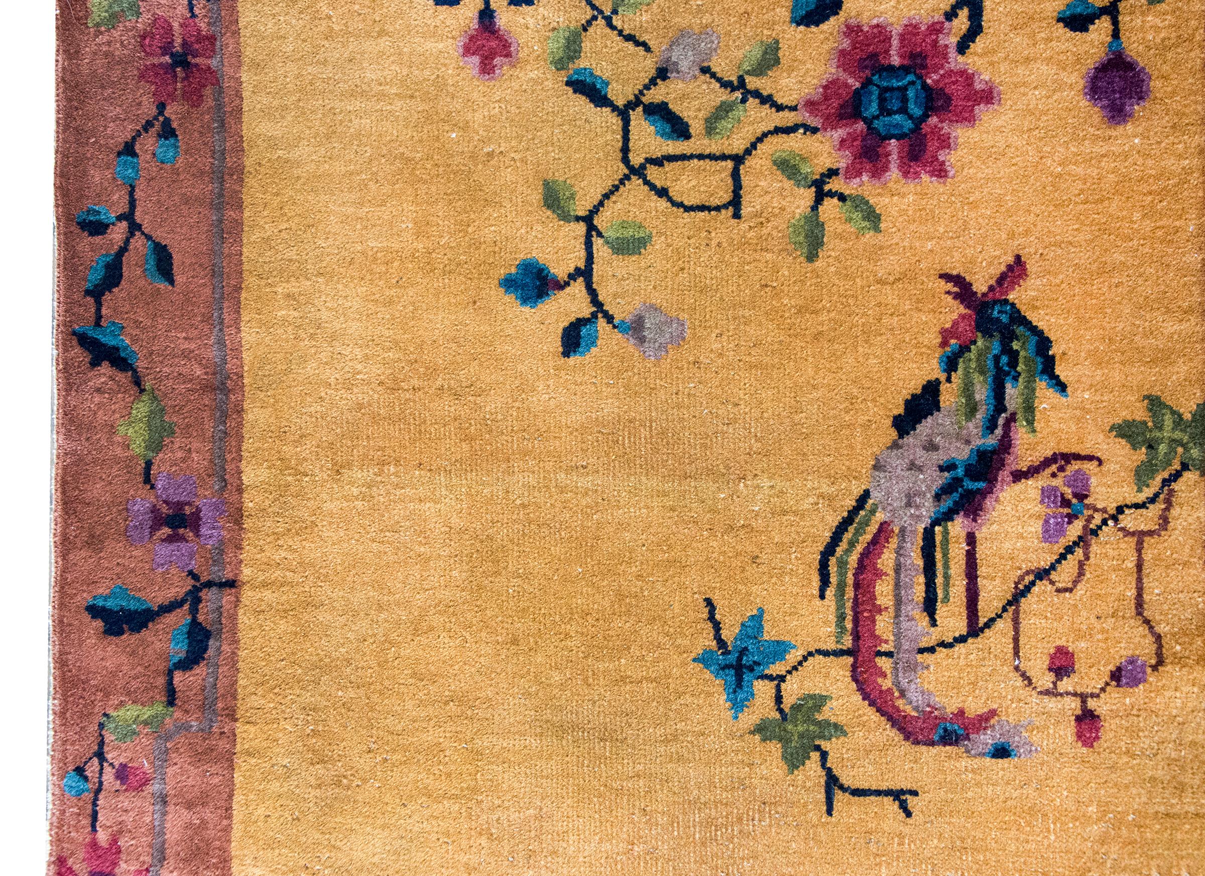 Chinesischer Art-Déco-Teppich aus dem frühen 20. (Frühes 20. Jahrhundert) im Angebot