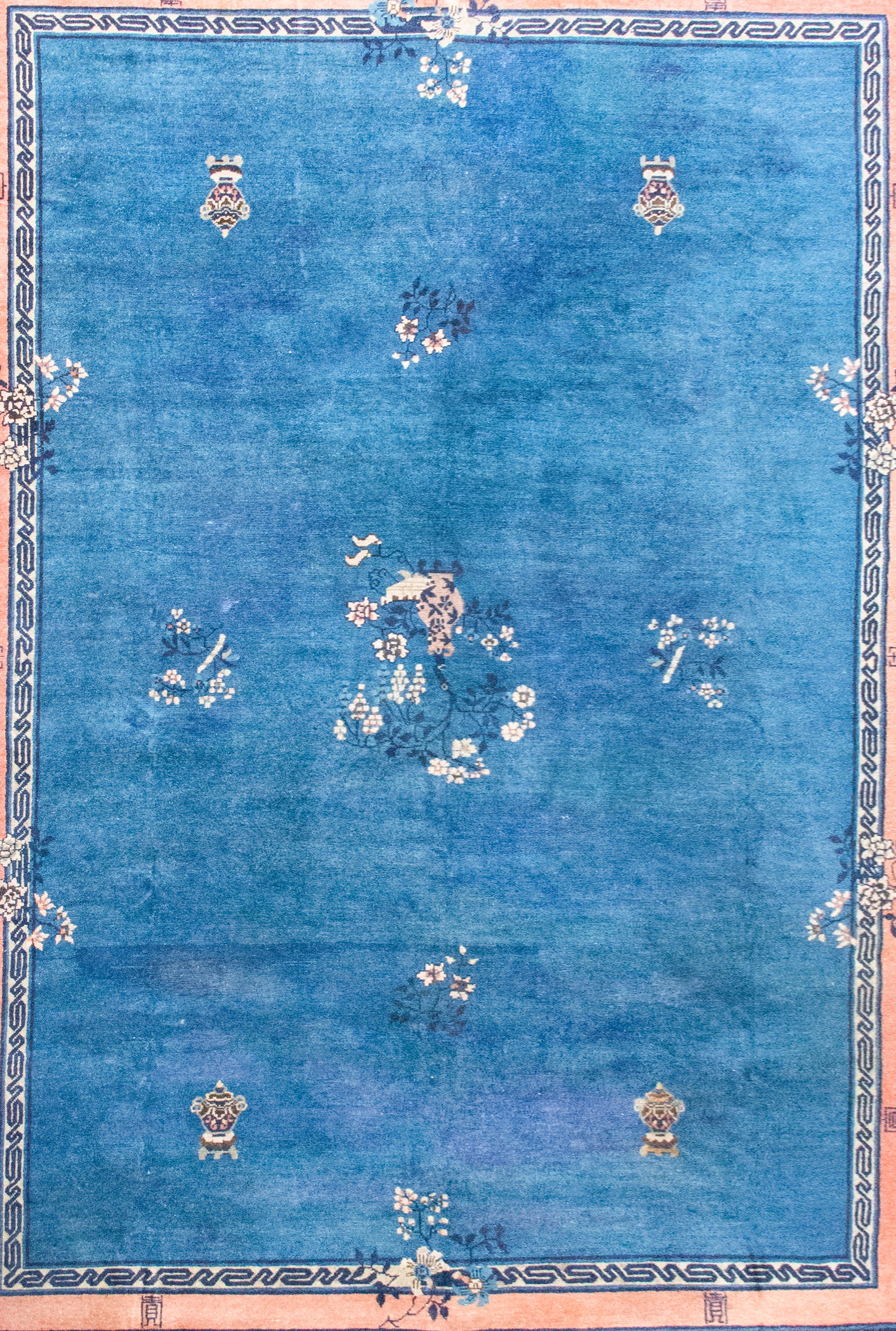 Early 20th Century Chinese Art Deco Rug (Wolle) im Angebot
