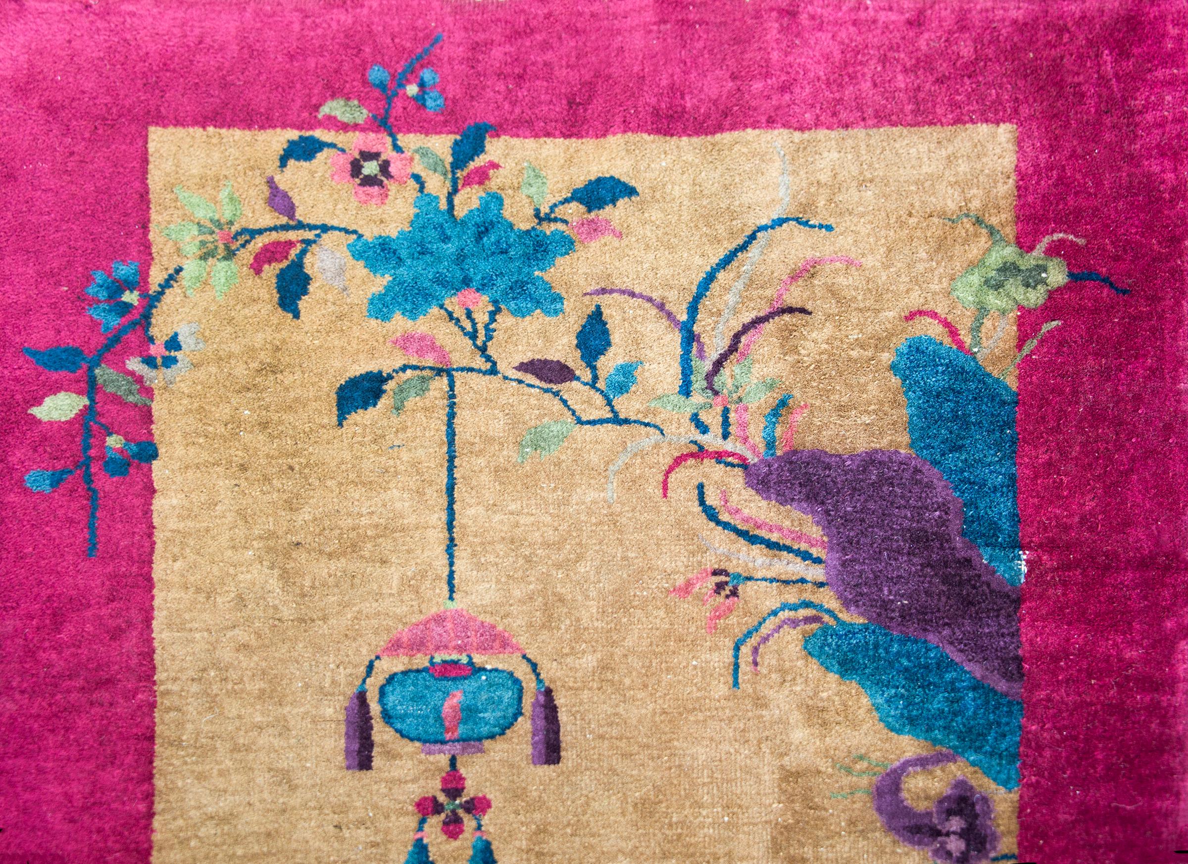 Chinesischer Art-déco-Teppich des frühen 20. Jahrhunderts 1