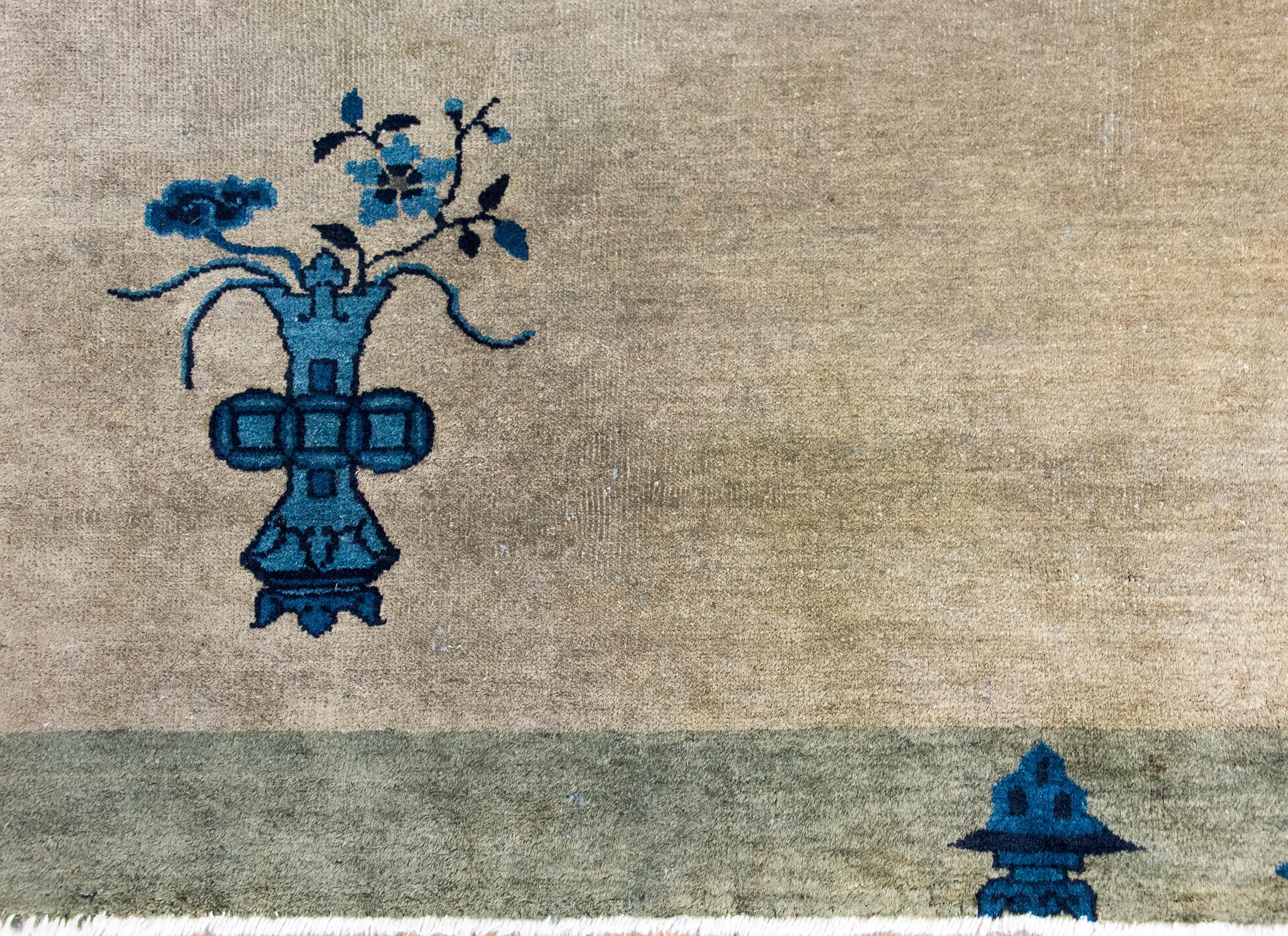 Laine Tapis Art Déco chinois du début du 20ème siècle en vente