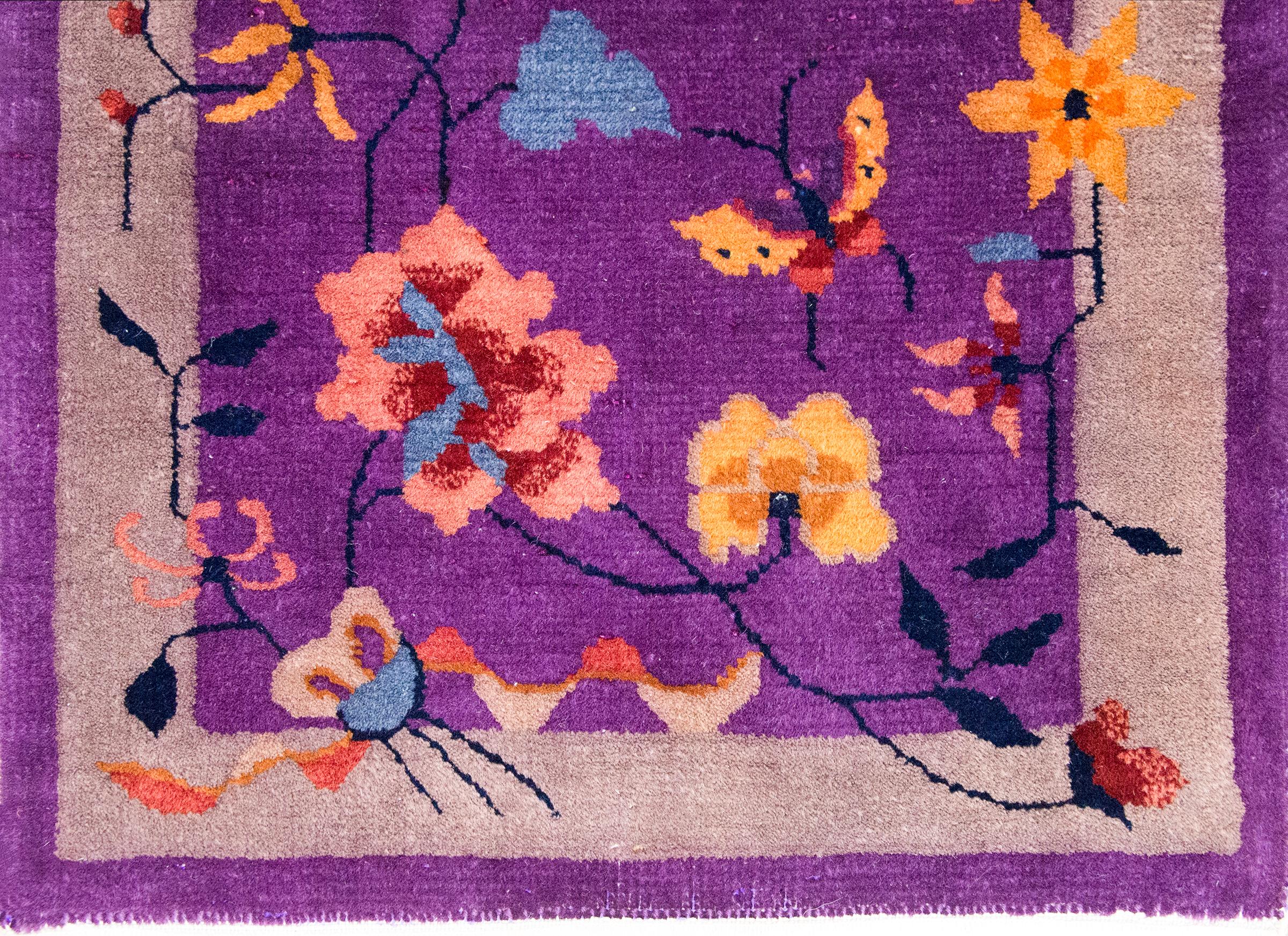 Laine Tapis Art Déco chinois du début du 20ème siècle en vente