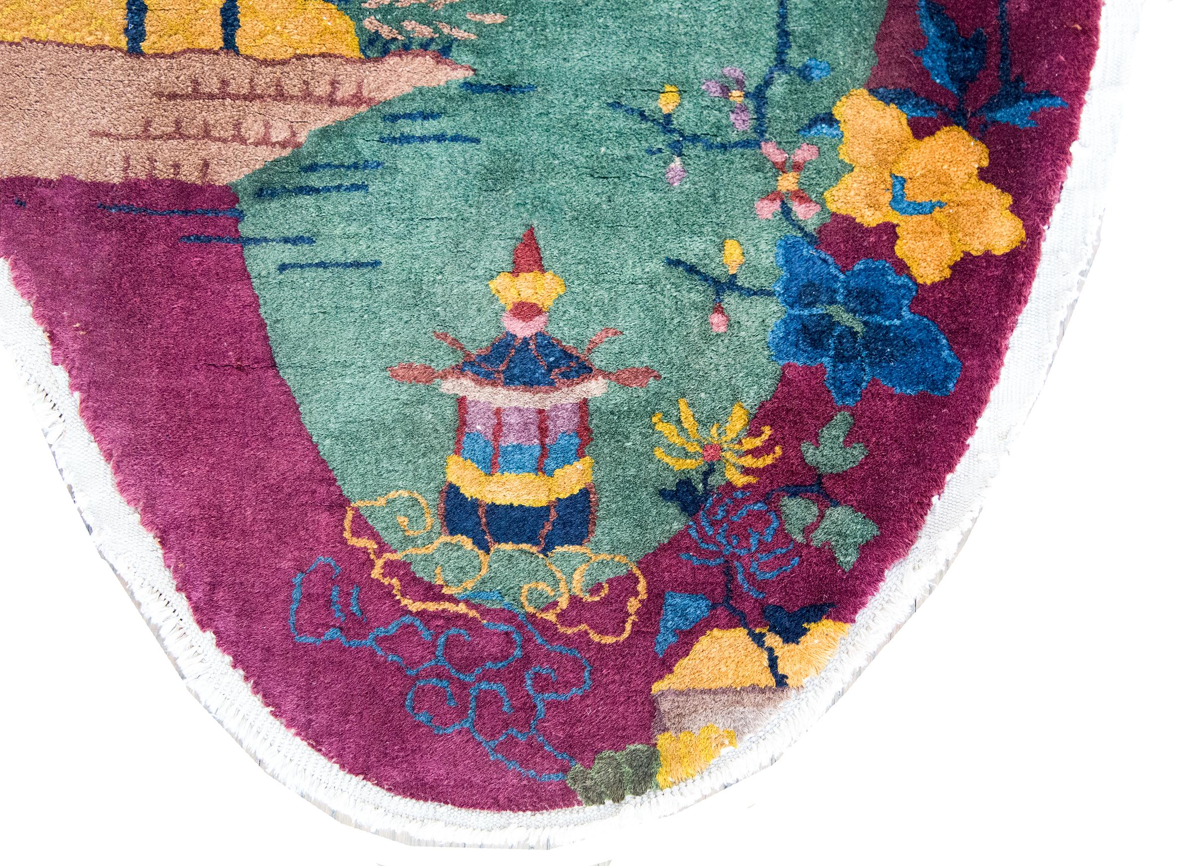 Laine Tapis Art Déco chinois du début du 20ème siècle en vente
