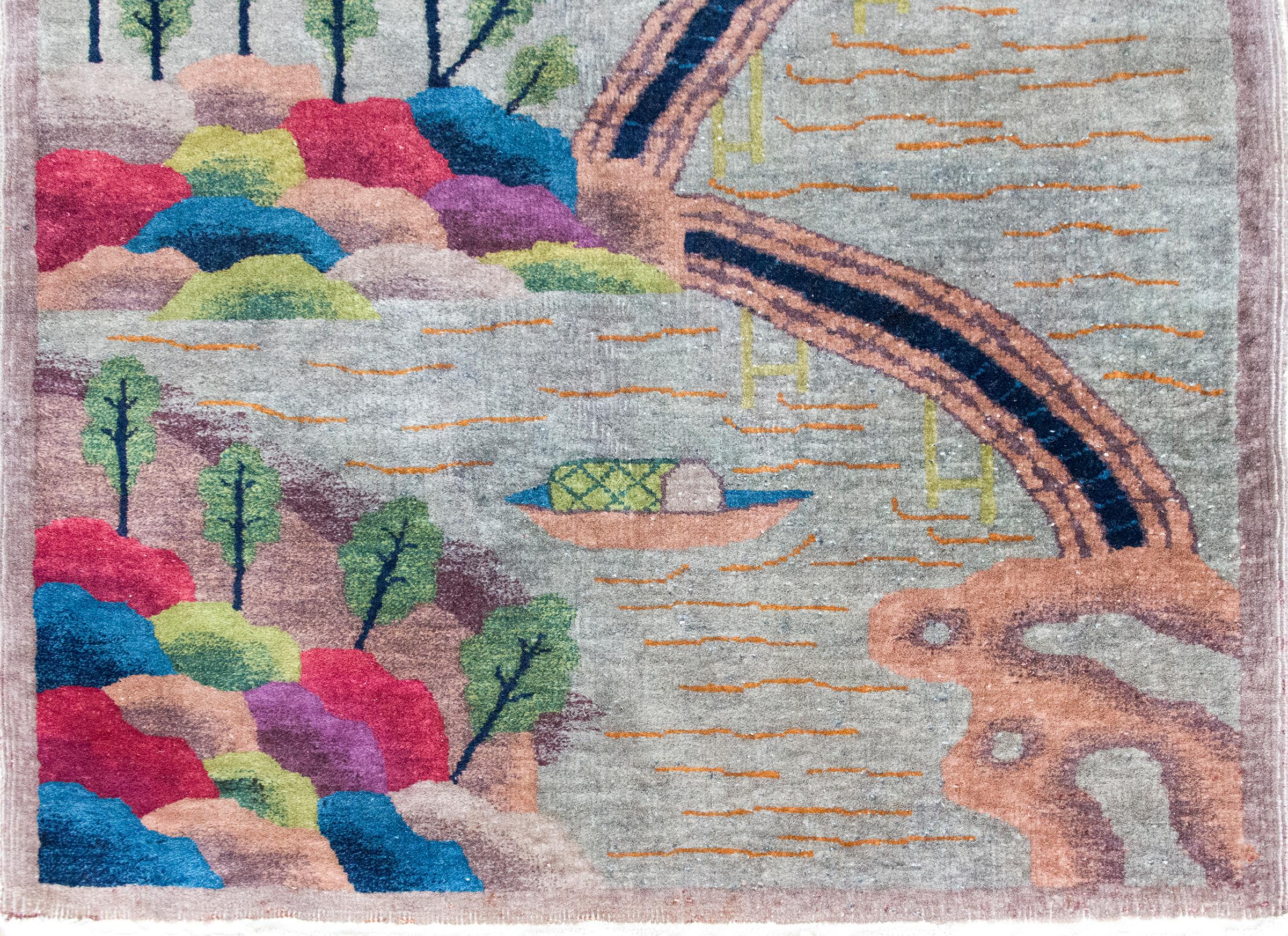 Early 20th Century Chinese Art Deco Rug For Sale 3
