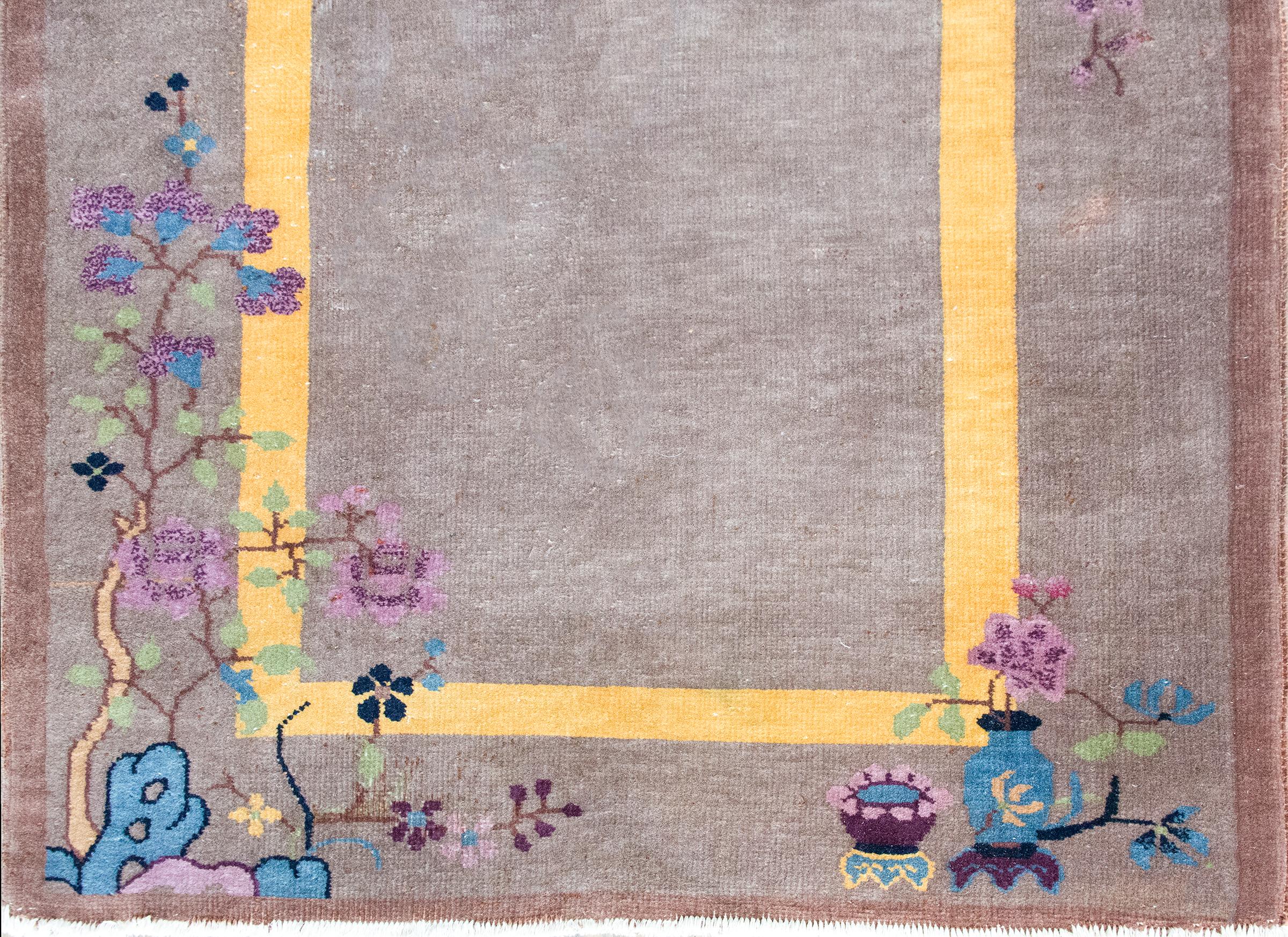 Laine Tapis Art Déco chinois du début du 20ème siècle en vente