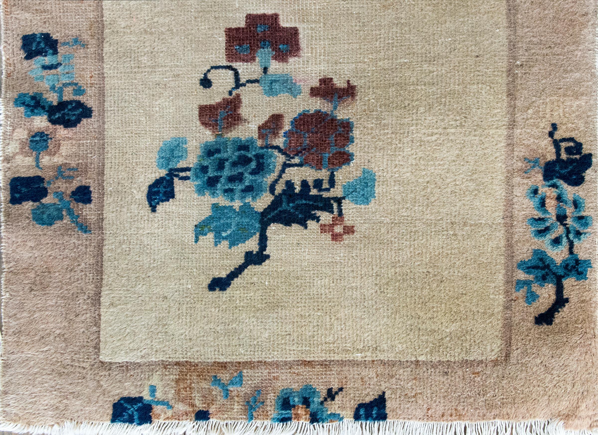 Laine Tapis Art Déco chinois du début du 20ème siècle en vente