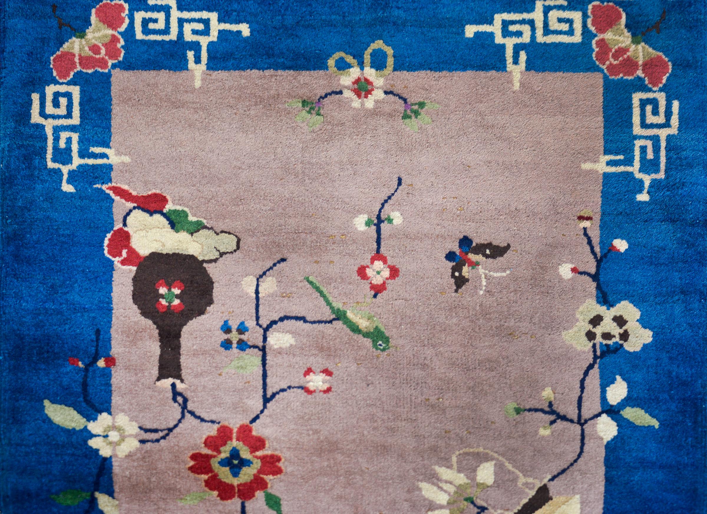 Tapis Art Déco chinois du début du 20ème siècle en vente 1