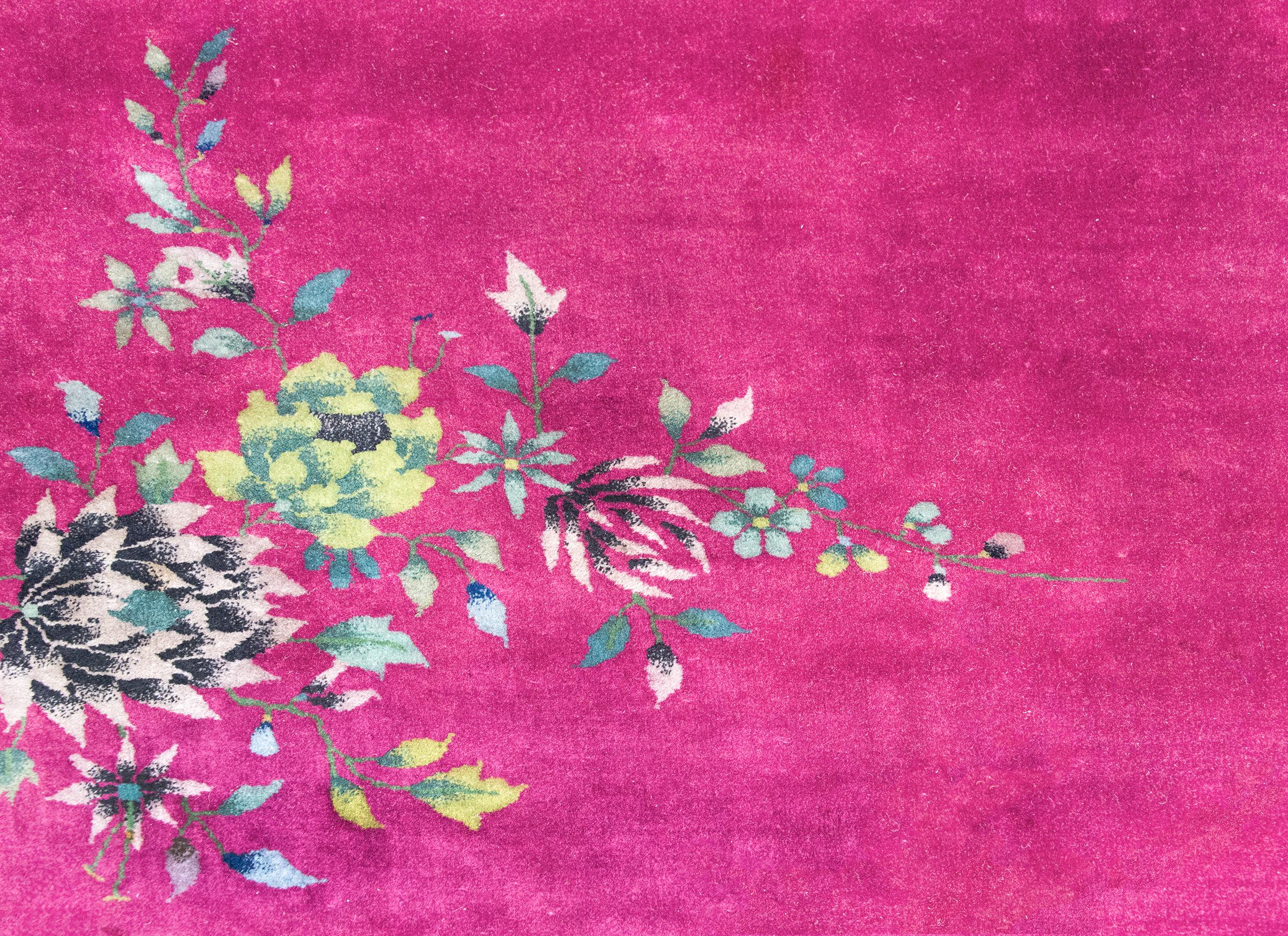 Tapis Art Déco chinois du début du 20ème siècle en vente 1