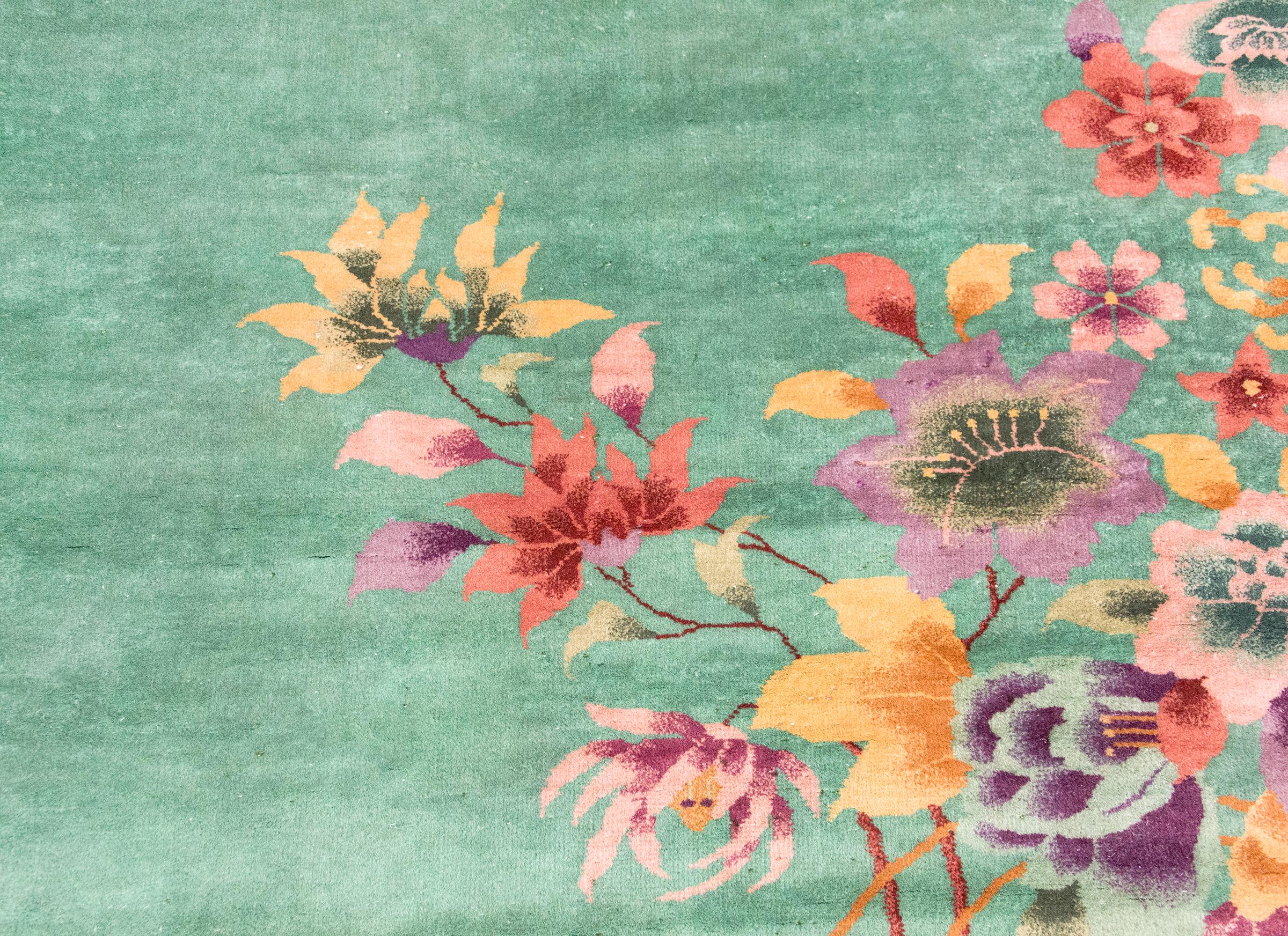 Tapis Art Déco chinois du début du 20ème siècle en vente 1