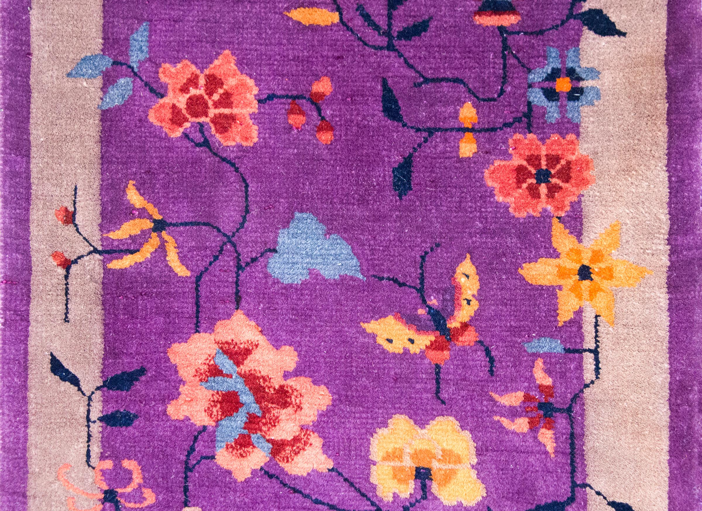 Tapis Art Déco chinois du début du 20ème siècle en vente 1