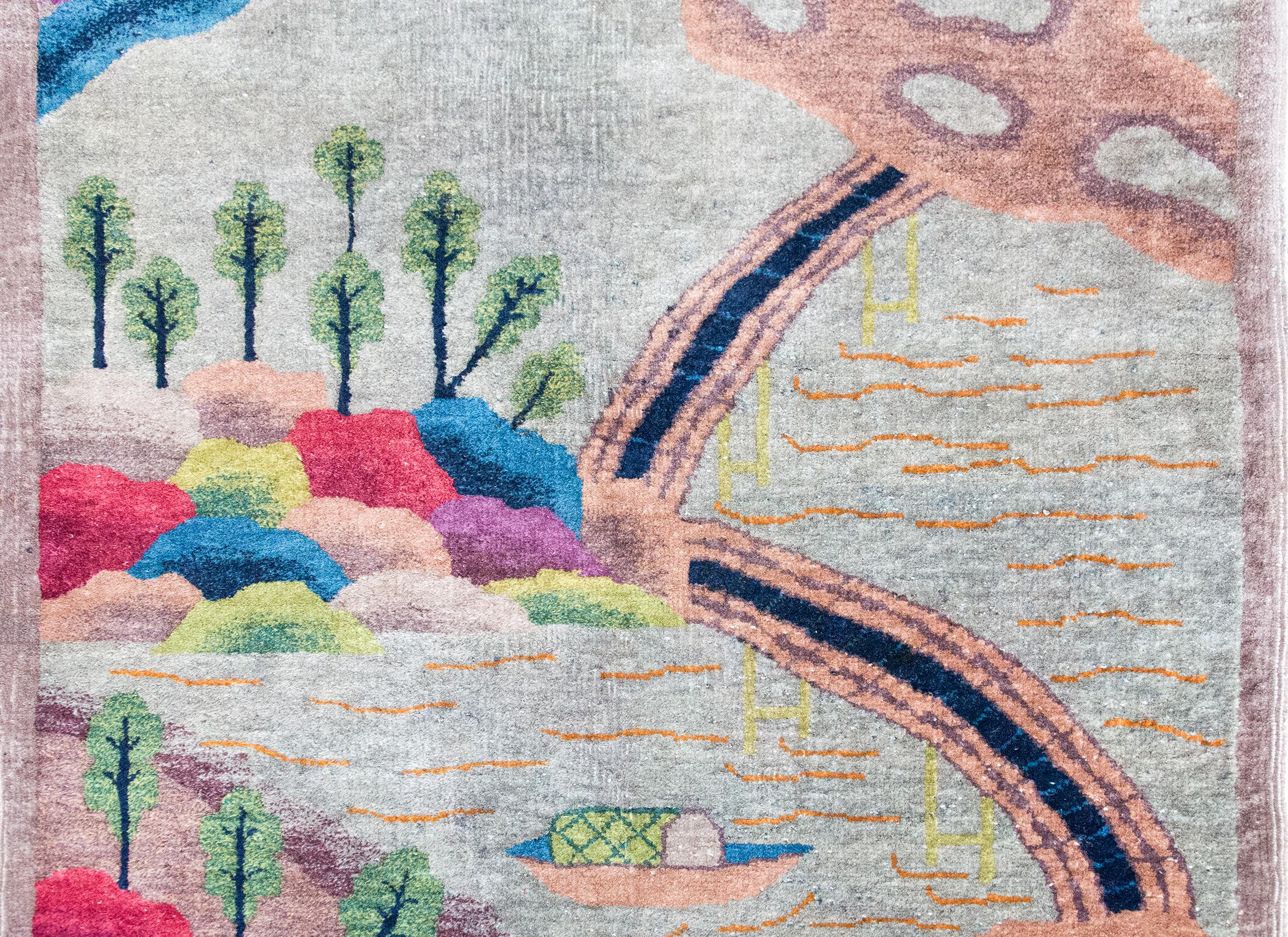 Early 20th Century Chinese Art Deco Rug For Sale 4