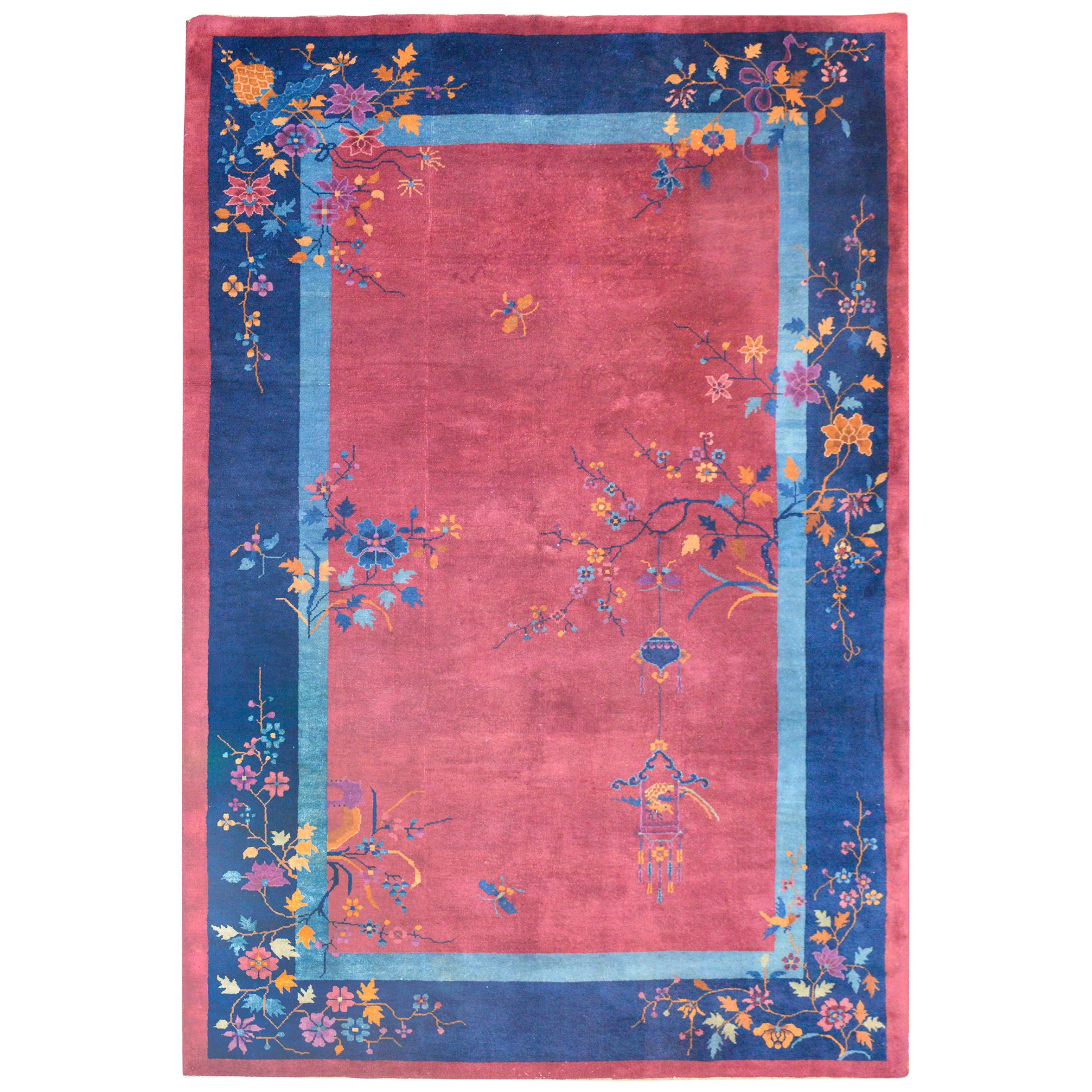 Tapis Art Déco chinois du début du XXe siècle