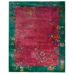Tapis Art Déco chinois du début du XXe siècle
