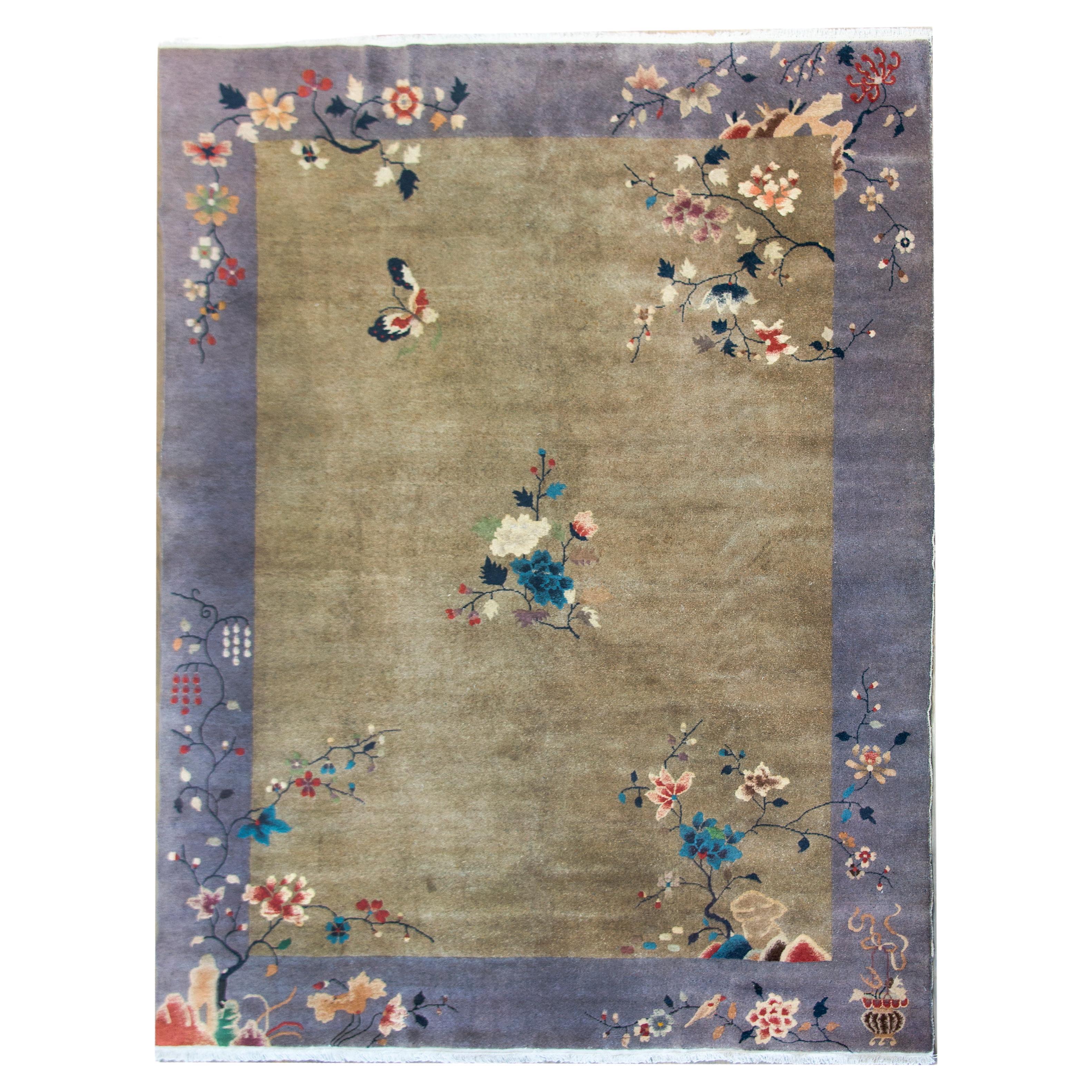 Early 20th Century Chinese Art Deco Rug For Sale