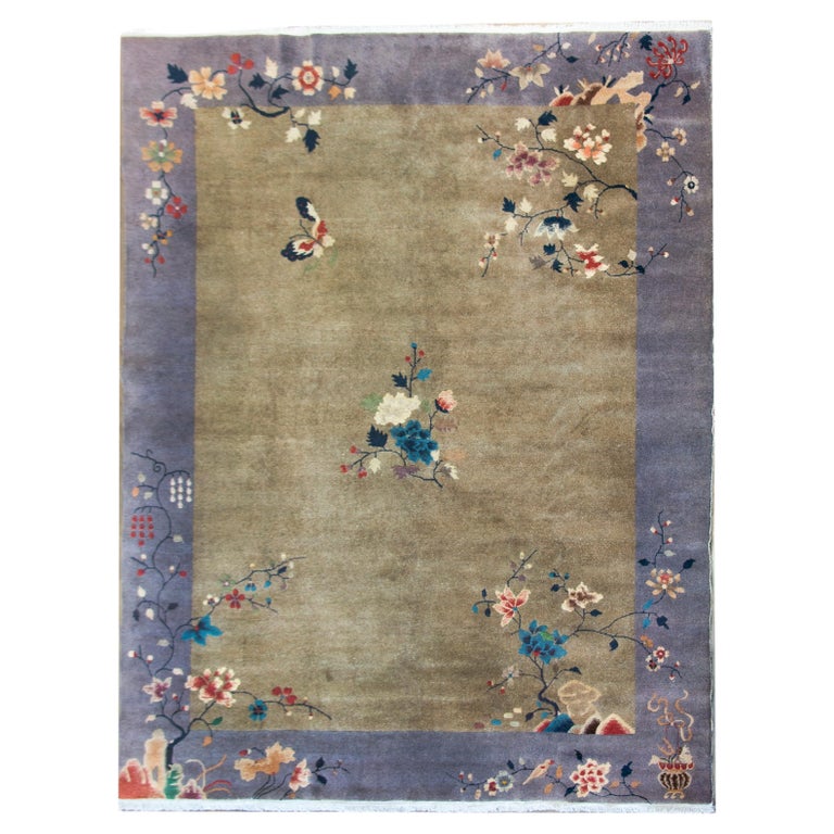 Chinesischer ArtDécoTeppich aus dem frühen 20. im Angebot bei 1stDibs