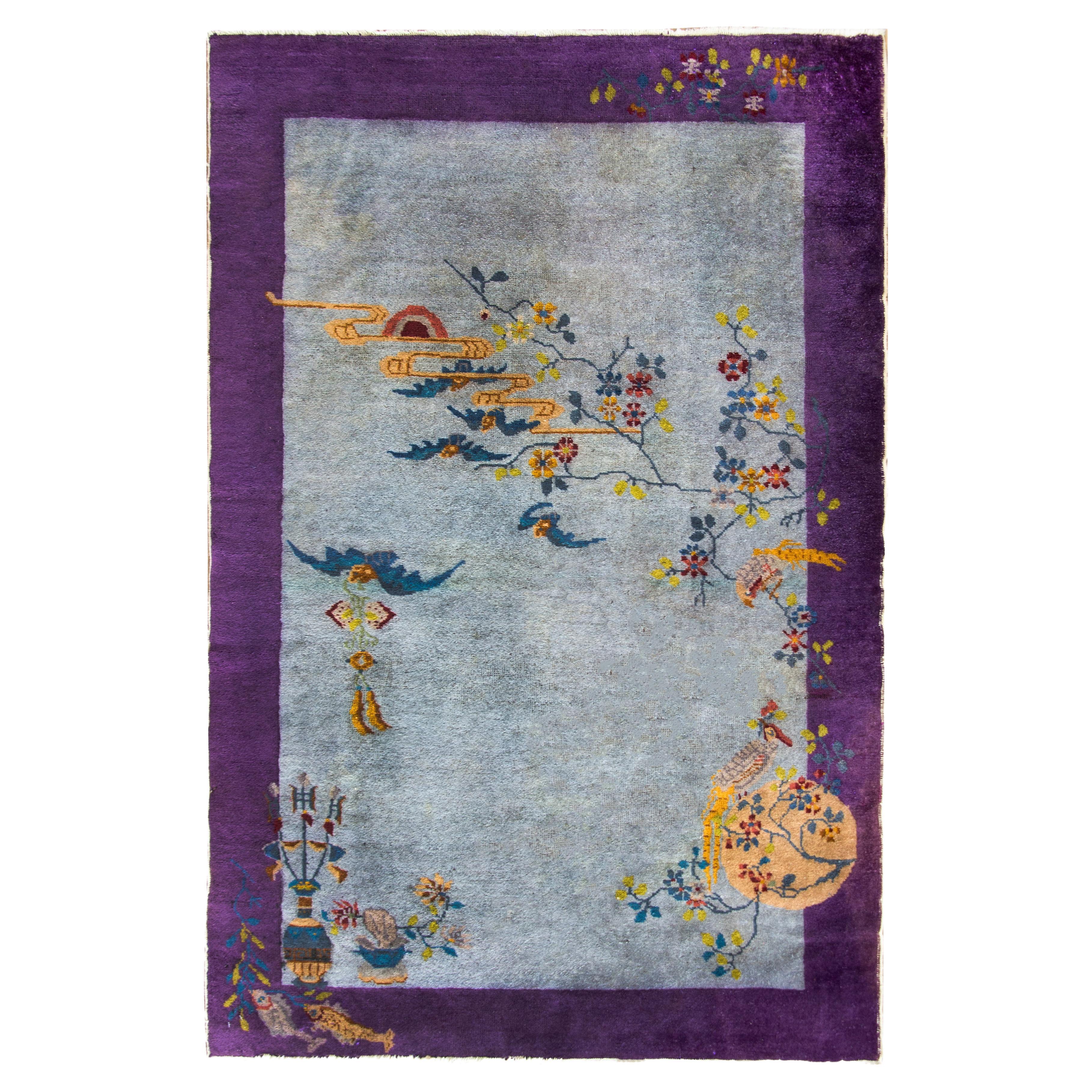 Early 20th Century Chinese Art Deco Rug For Sale