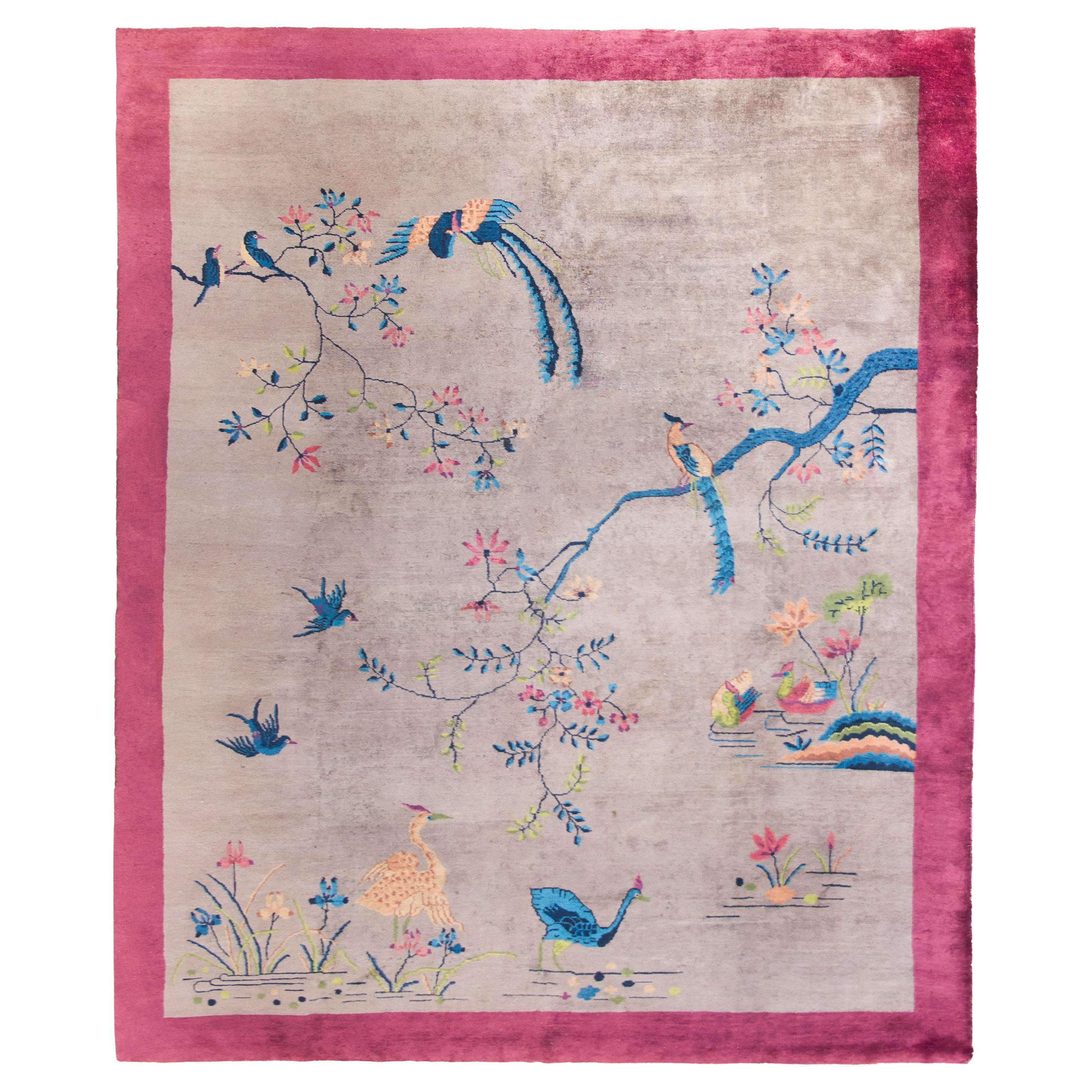 Early 20th Century Chinese Art Deco Rug For Sale