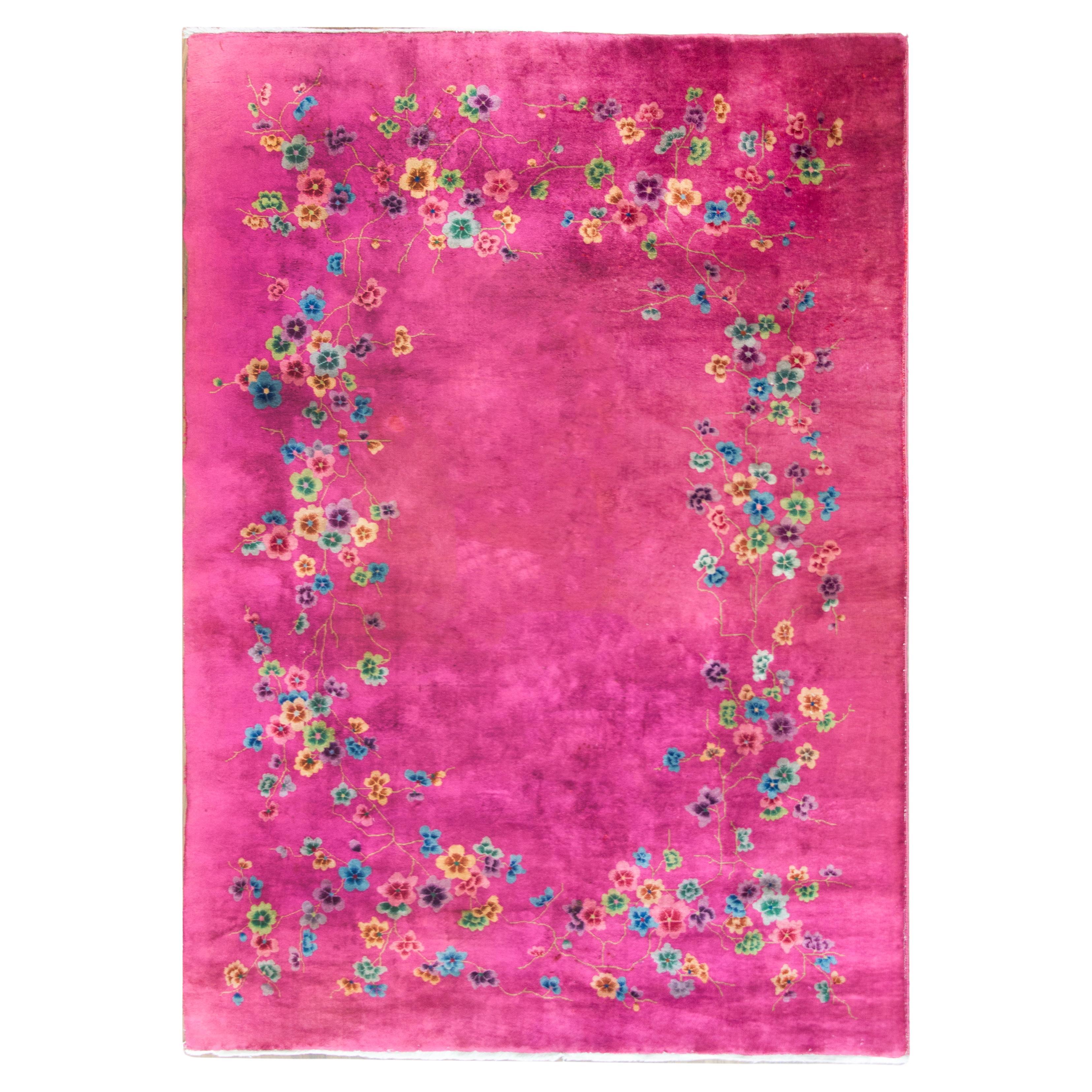 Early 20th Century Chinese Art Deco Rug For Sale
