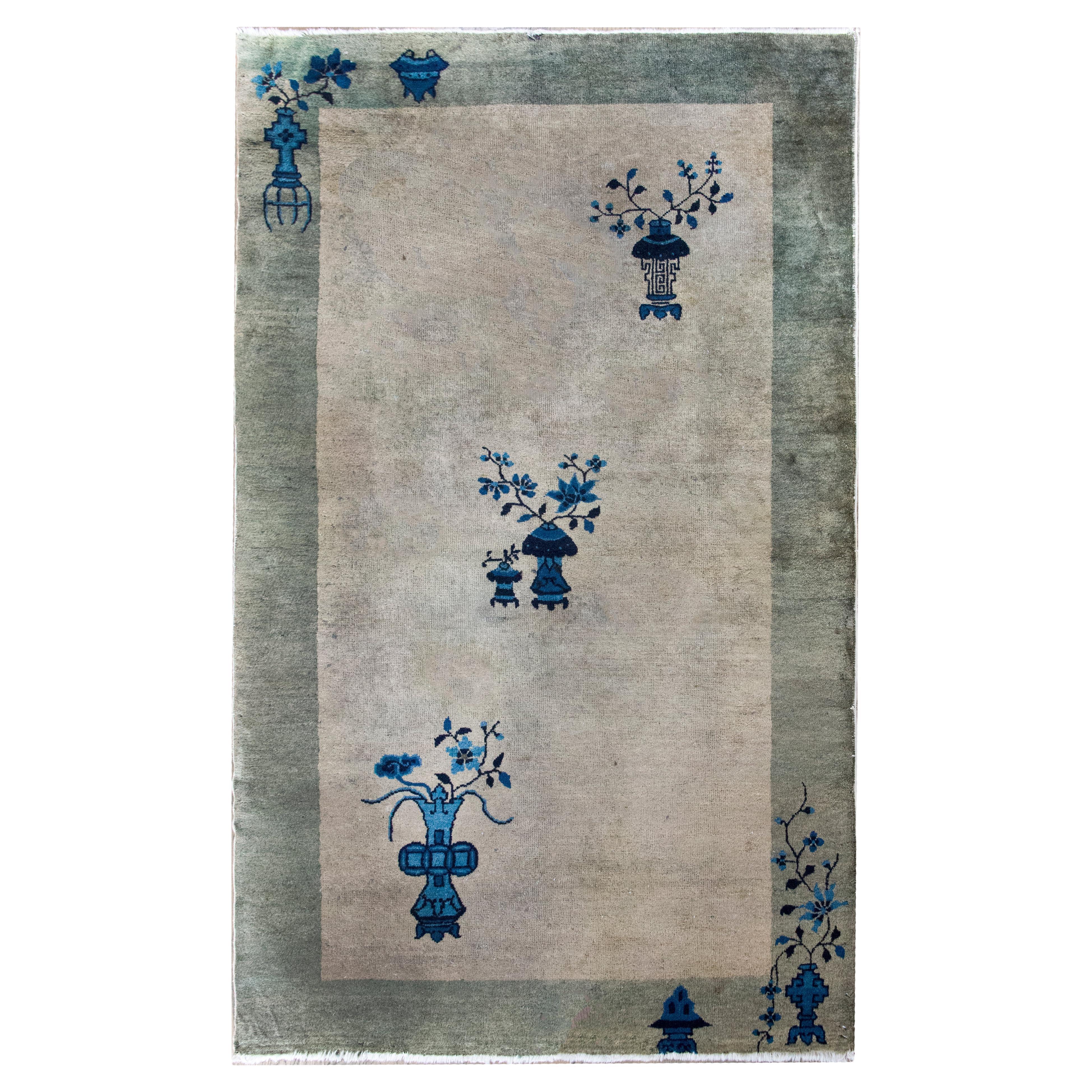 Alfombra Art Decó china de principios del siglo XX