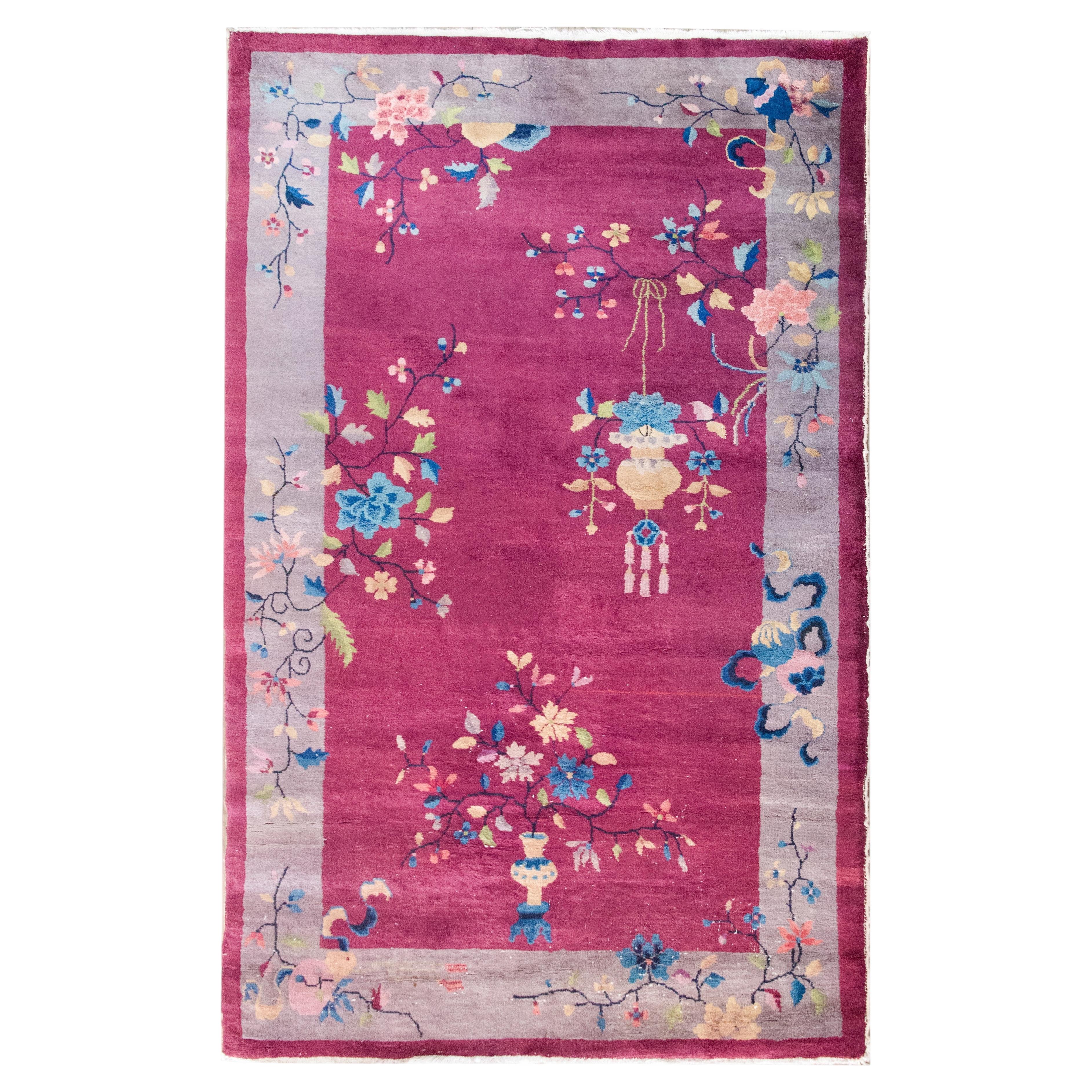 Early 20th Century Chinese Art Deco Rug For Sale