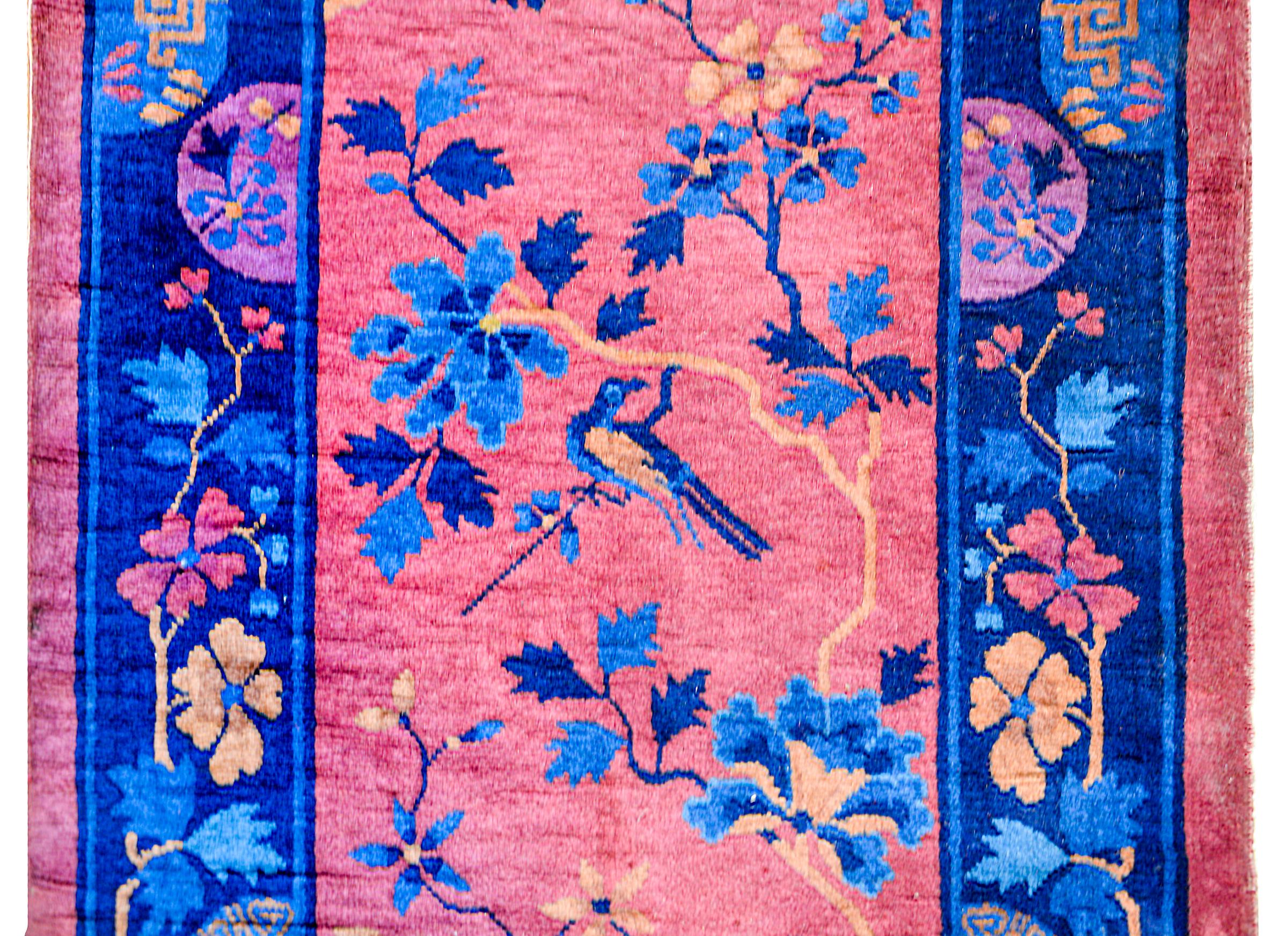 Vegetable Dyed Early 20th Century Chinese Art Deco Runner For Sale