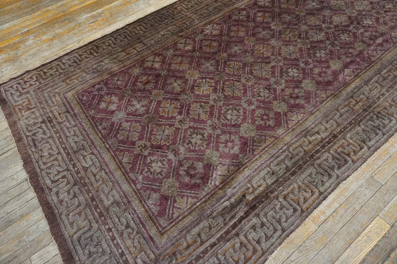 Early 20th Century Chinese Baotou Carpet (  5'1