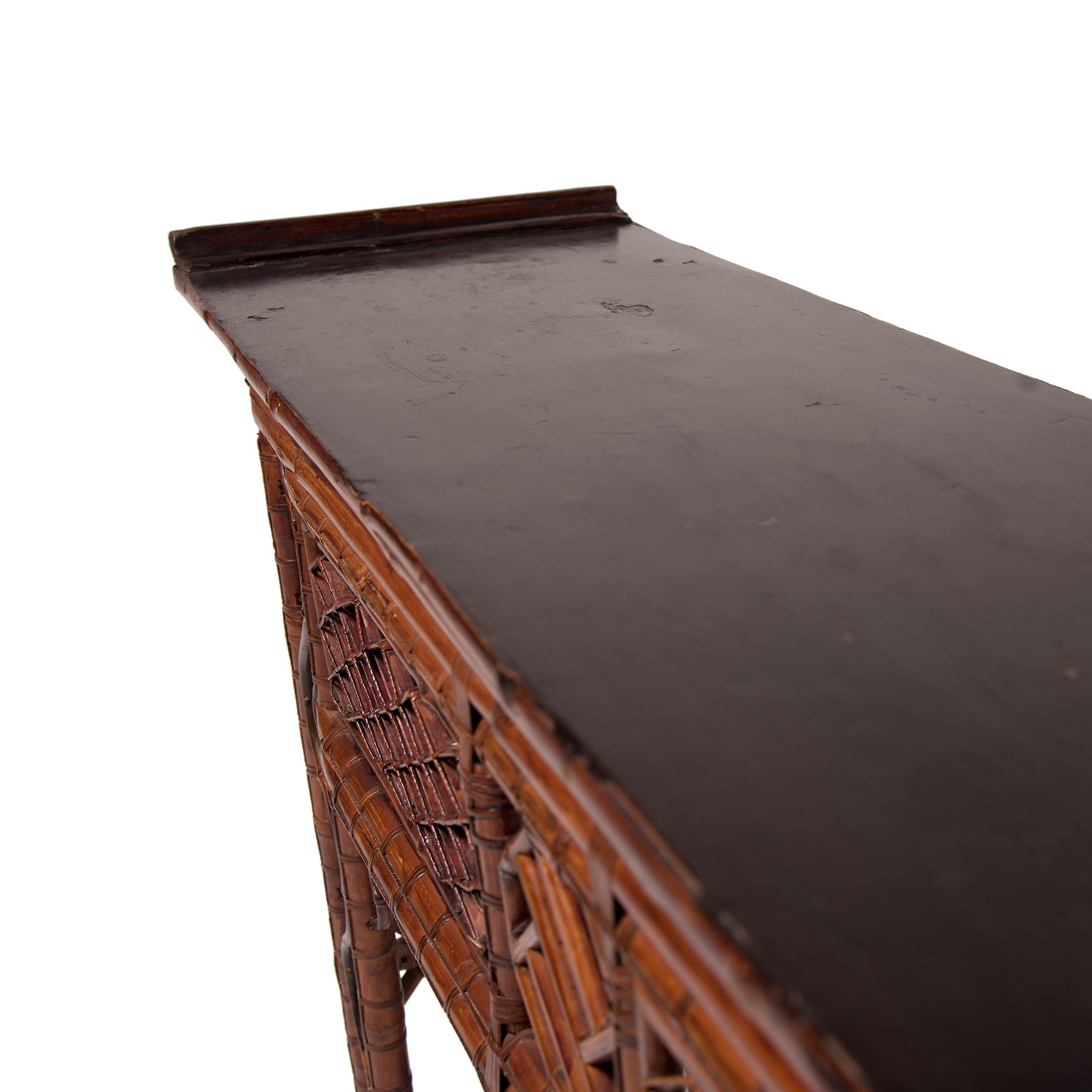 Early 20th Century Chinese Bent Bamboo Altar Table 3