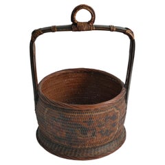 Early 20th Century Chinese Betrothal or Wedding Basket with Peony and Bird motif