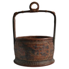 Early 20th Century Chinese Betrothal or Wedding Basket with Peony and Bird motif