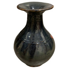 Early 20th Century Chinese Black Glaze Pottery Vase