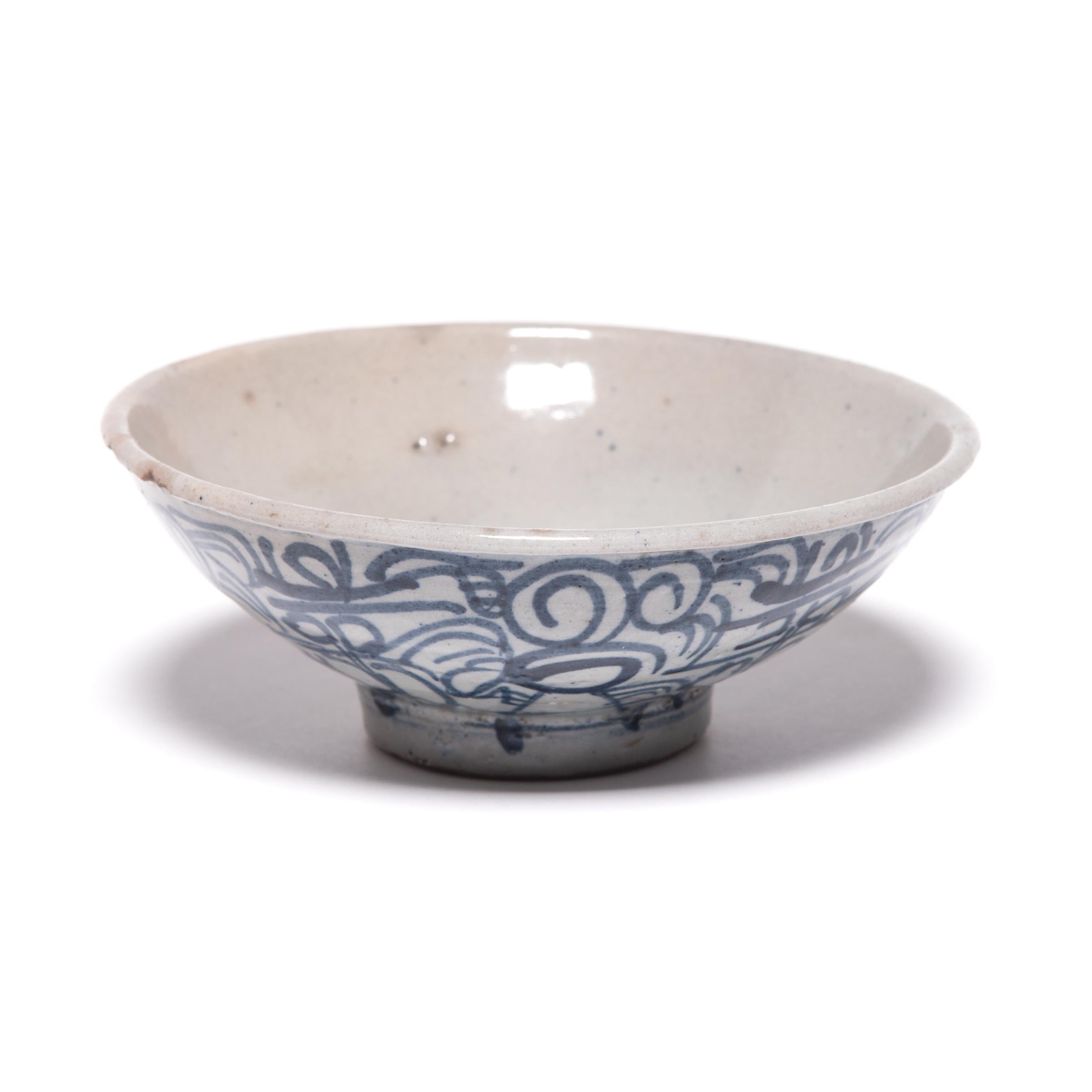 Qing Chinese Blue and White Rice Bowl, c. 1900