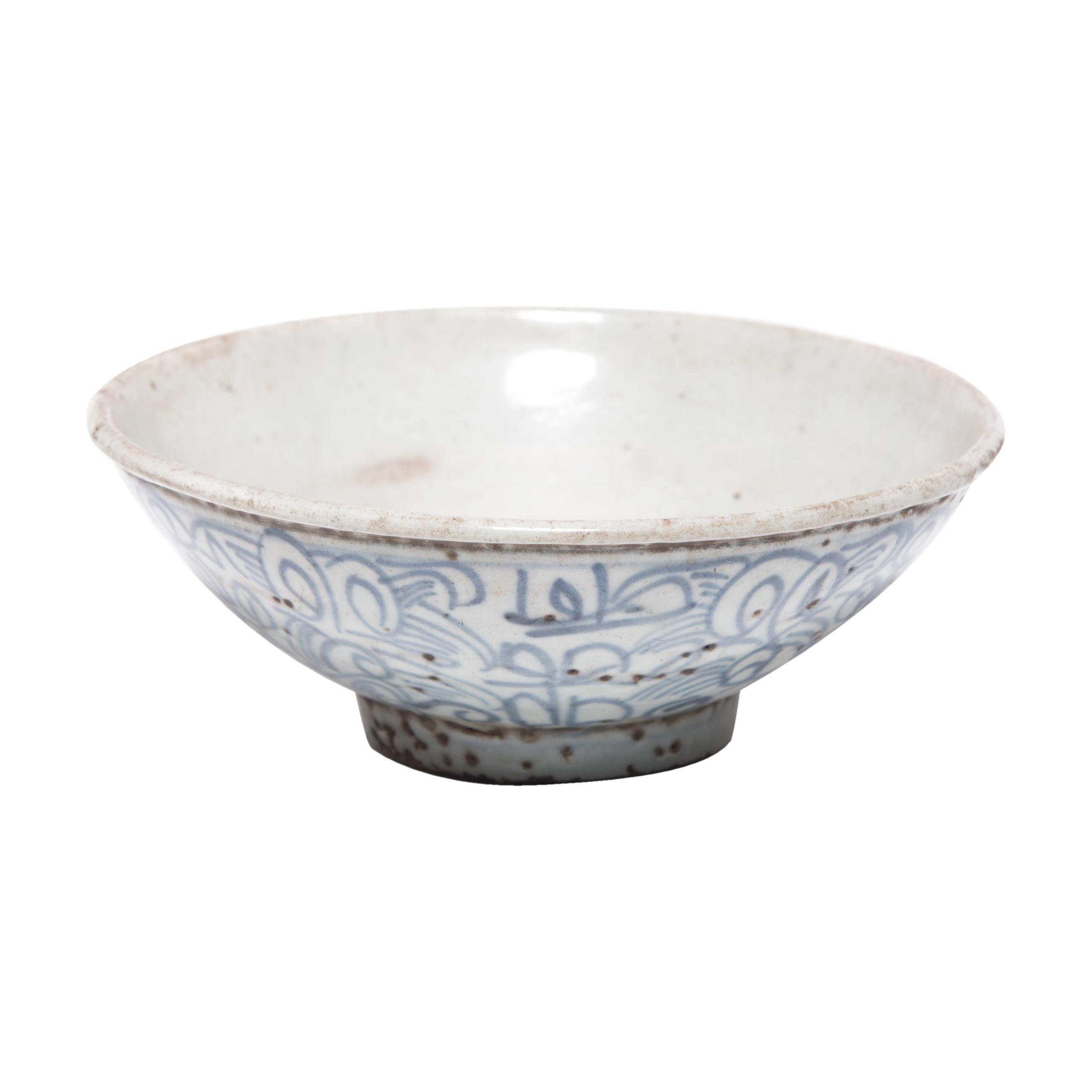Chinese Blue and White Rice Bowl, c. 1900