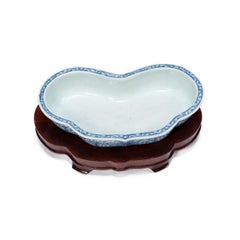 Early 20th Century Chinese Blue and White Ruyi Bulb Bowl