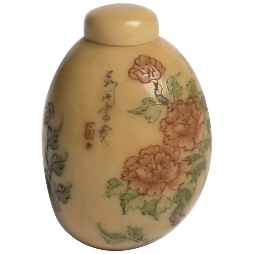 Early 20th Century Chinese Bone Snuff Bottle
