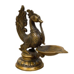 Early 20th Century Chinese Brass Oil Lamp/Candle holder