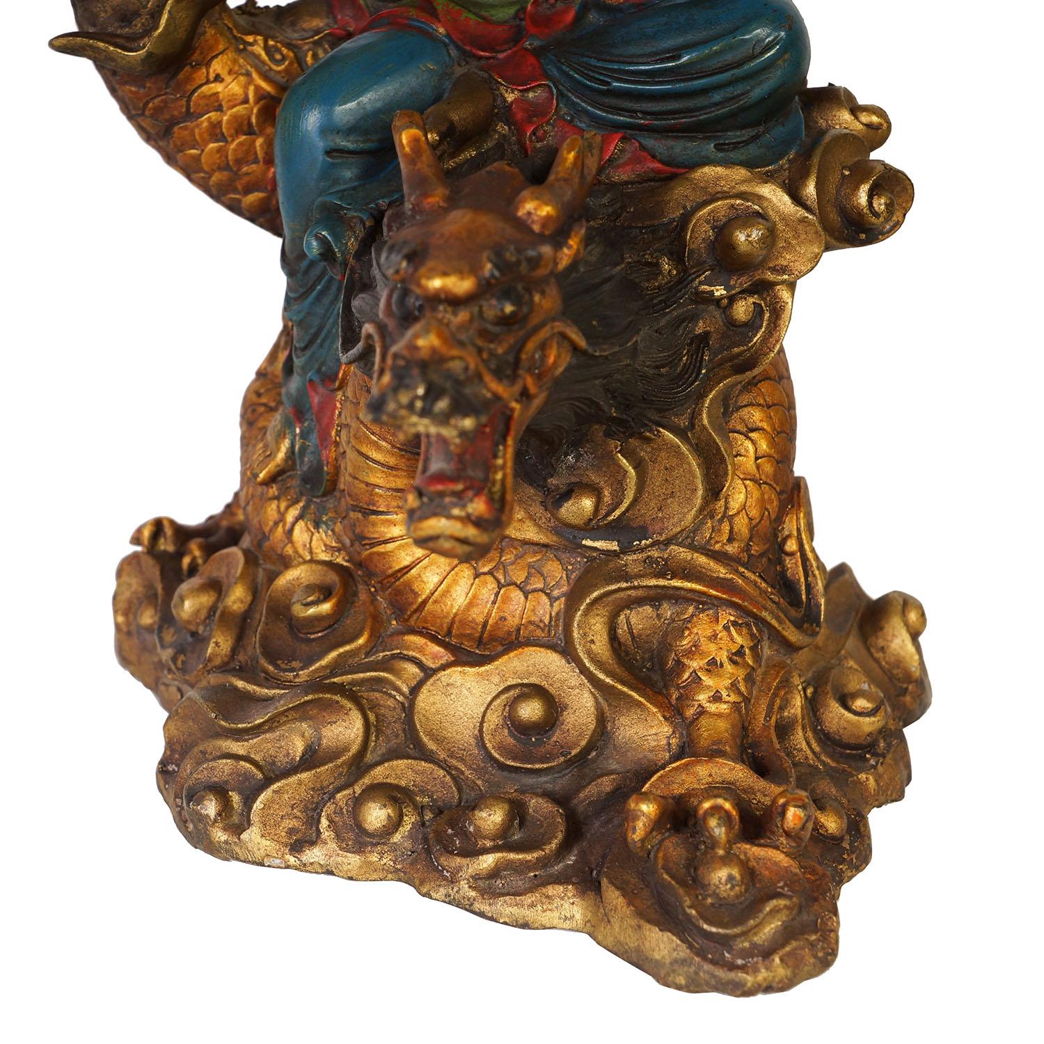Esportazione cinese Scultura Kwan Yin in bronzo cinese dei primi del Novecento in vendita