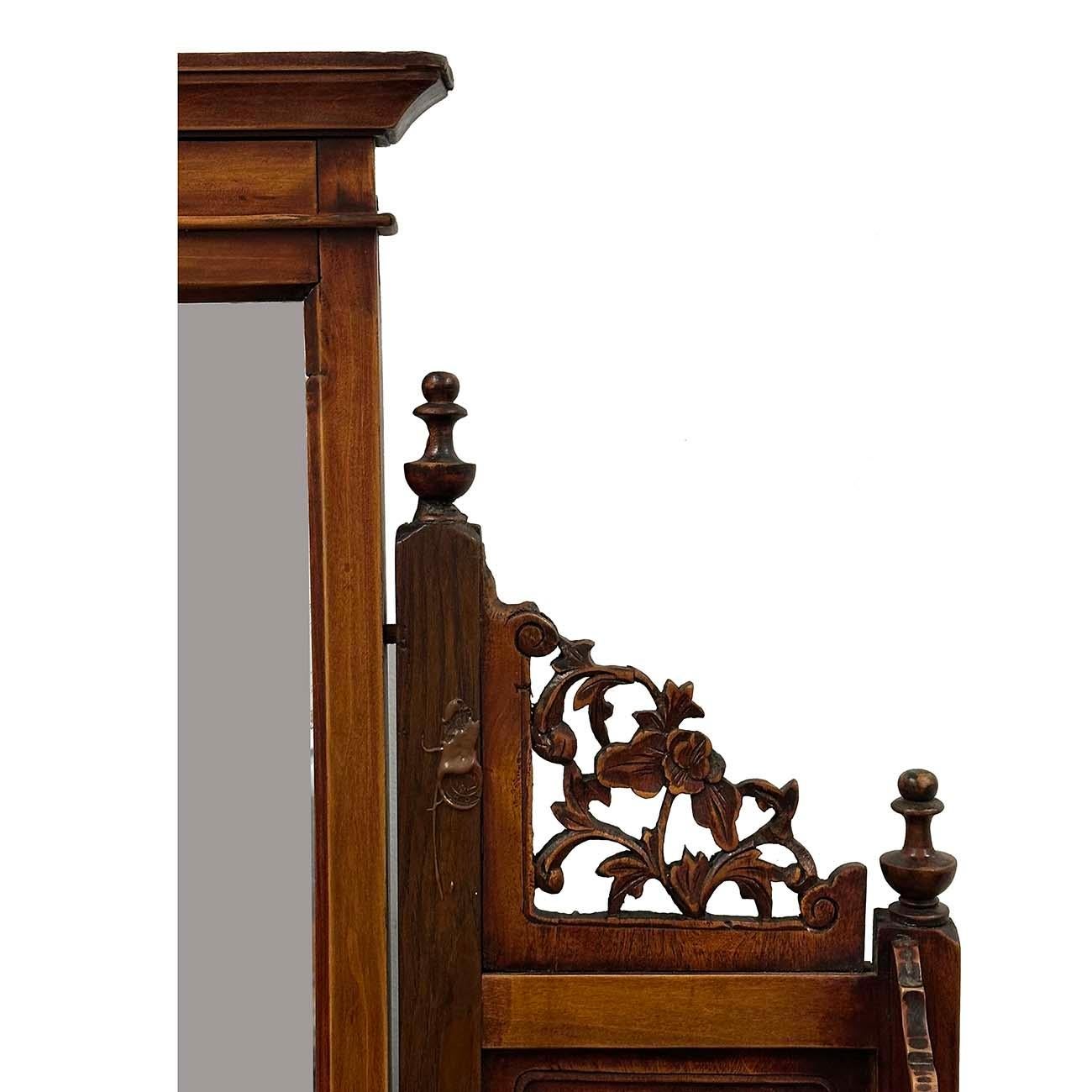 Wood Early 20th-Century Chinese Carved Dresser with American Style influence For Sale