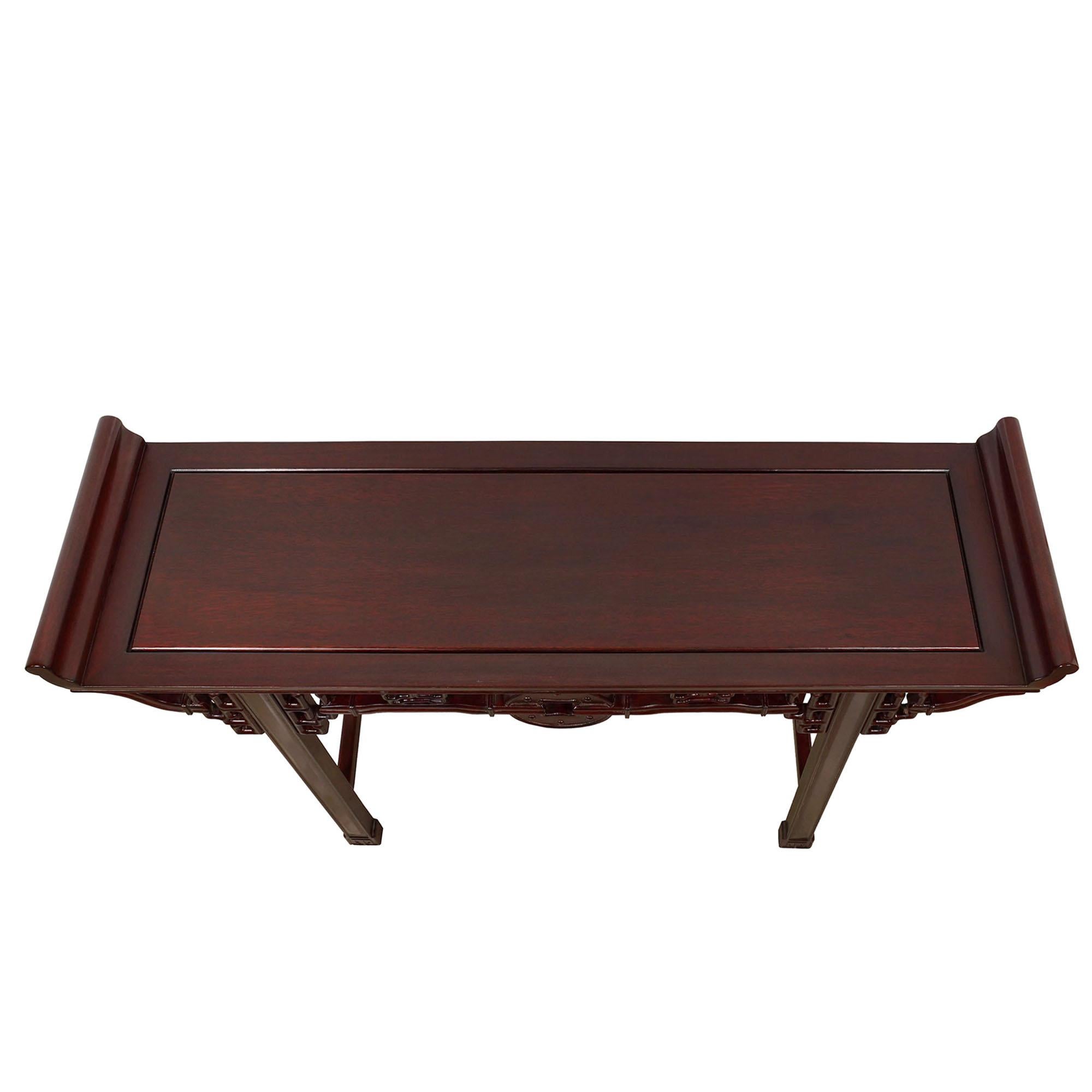 Early 20th Century Chinese Carved Rosewood Altar Table 1