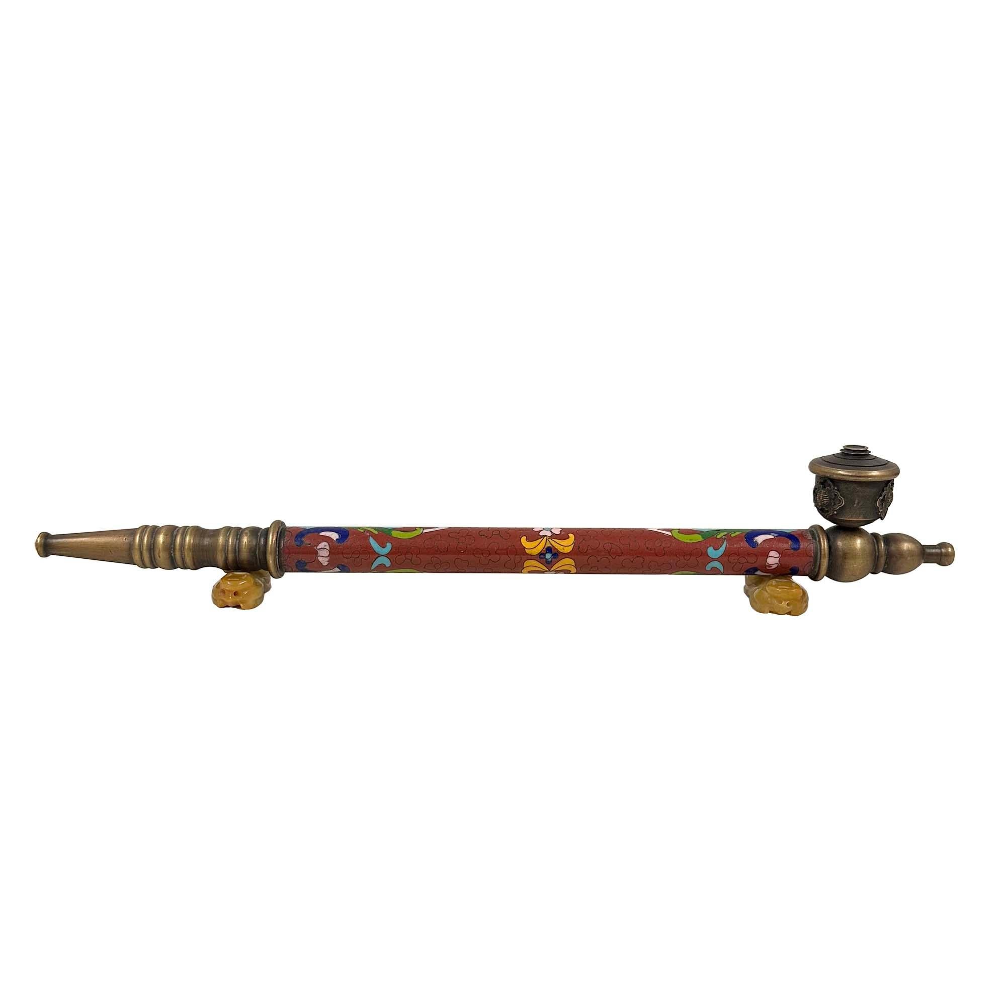 Early 20th Century Chinese Cloisonne Smoking Pipe in vendita 3