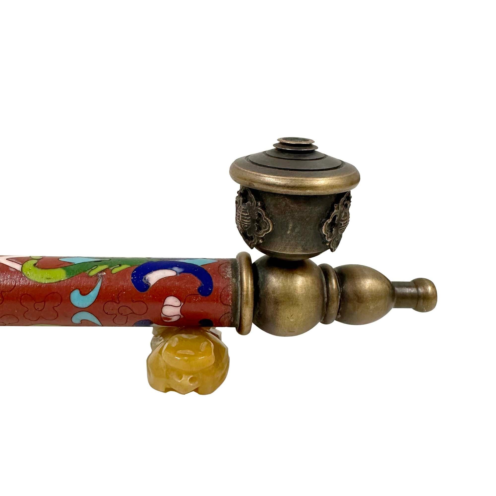 Early 20th Century Chinese Cloisonne Smoking Pipe in vendita 4