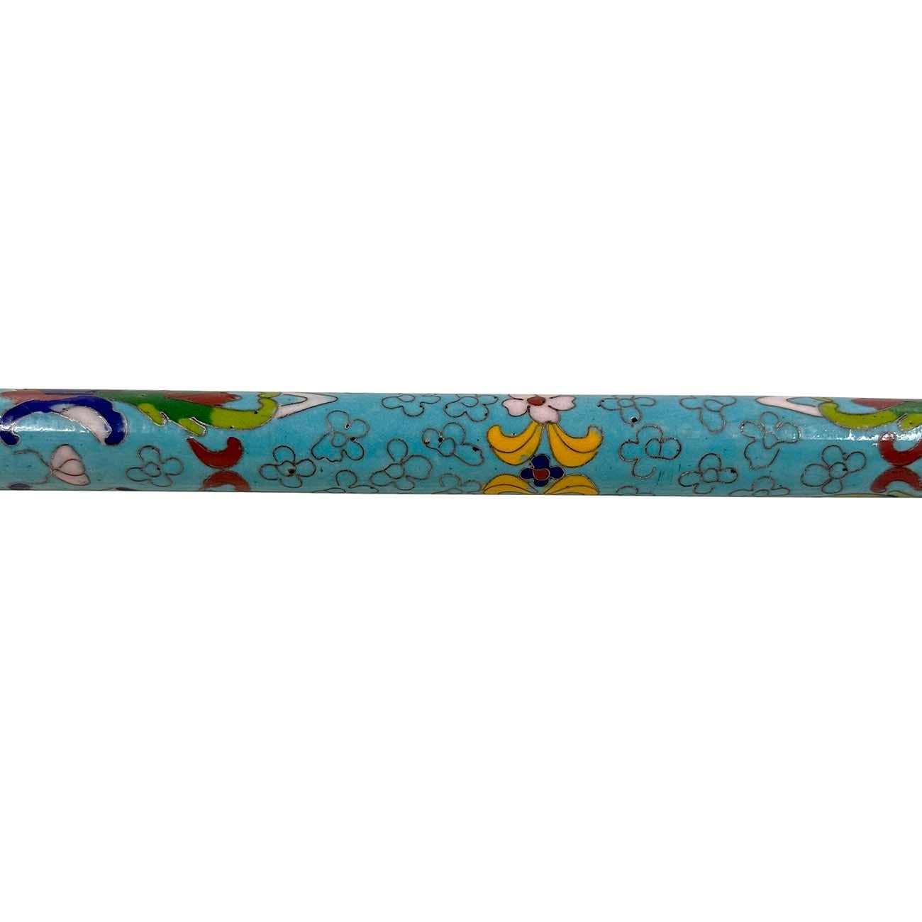 Early 20th Century Chinese Cloisonne Smoking Pipe For Sale 7