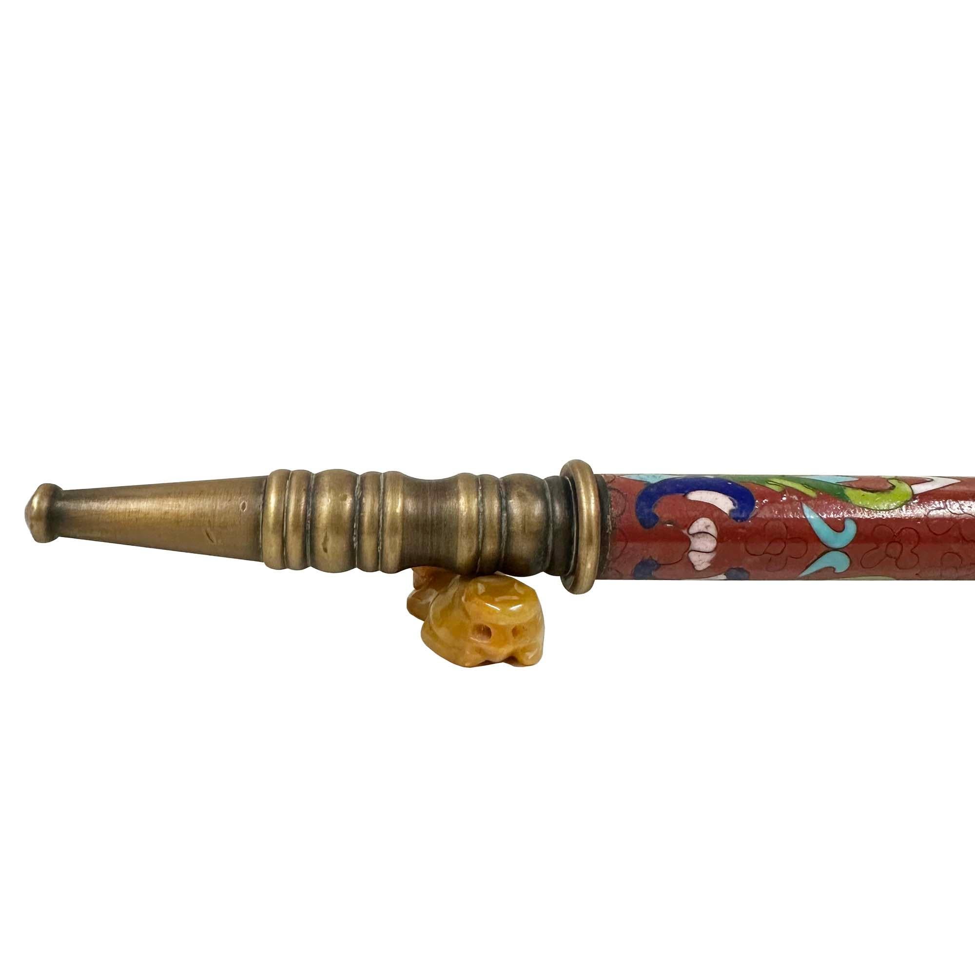 Early 20th Century Chinese Cloisonne Smoking Pipe in vendita 6