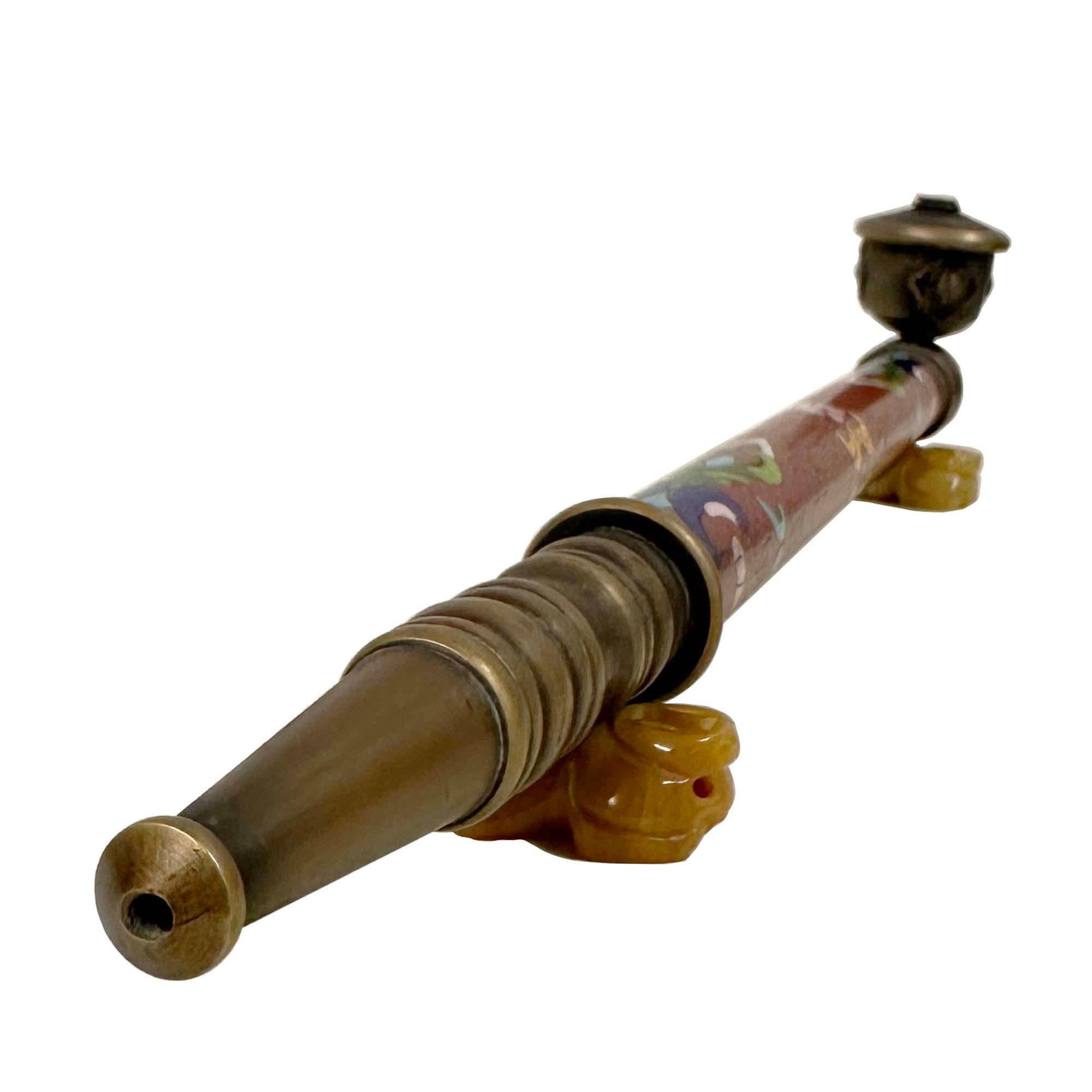 Early 20th Century Chinese Cloisonne Smoking Pipe in vendita 7