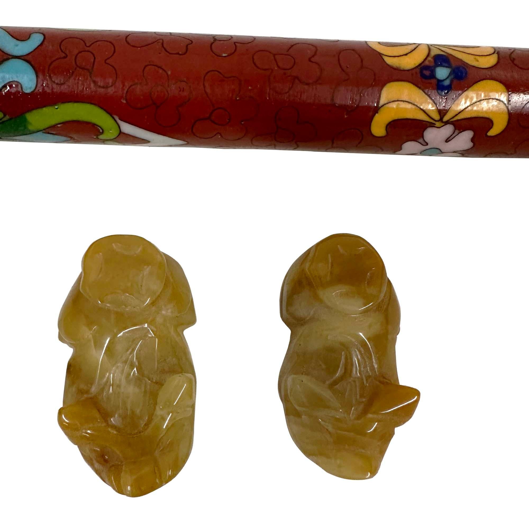 Early 20th Century Chinese Cloisonne Smoking Pipe in vendita 8