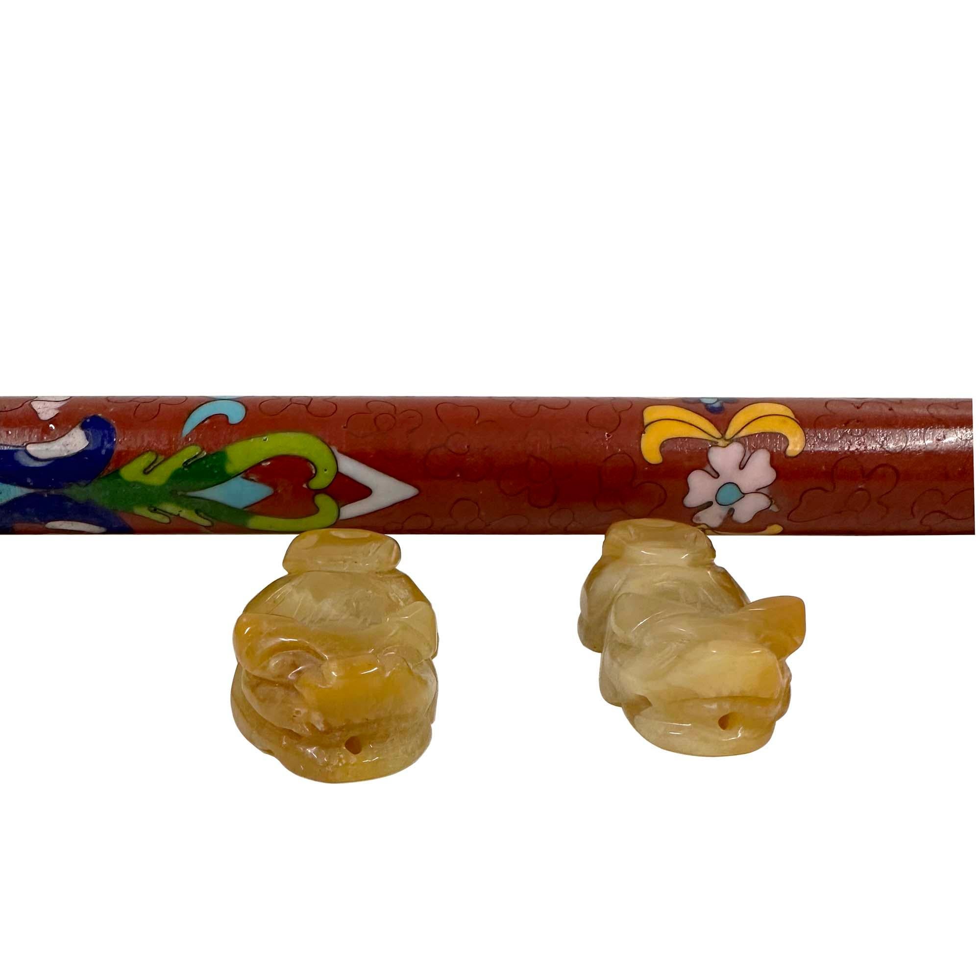 Early 20th Century Chinese Cloisonne Smoking Pipe in vendita 9